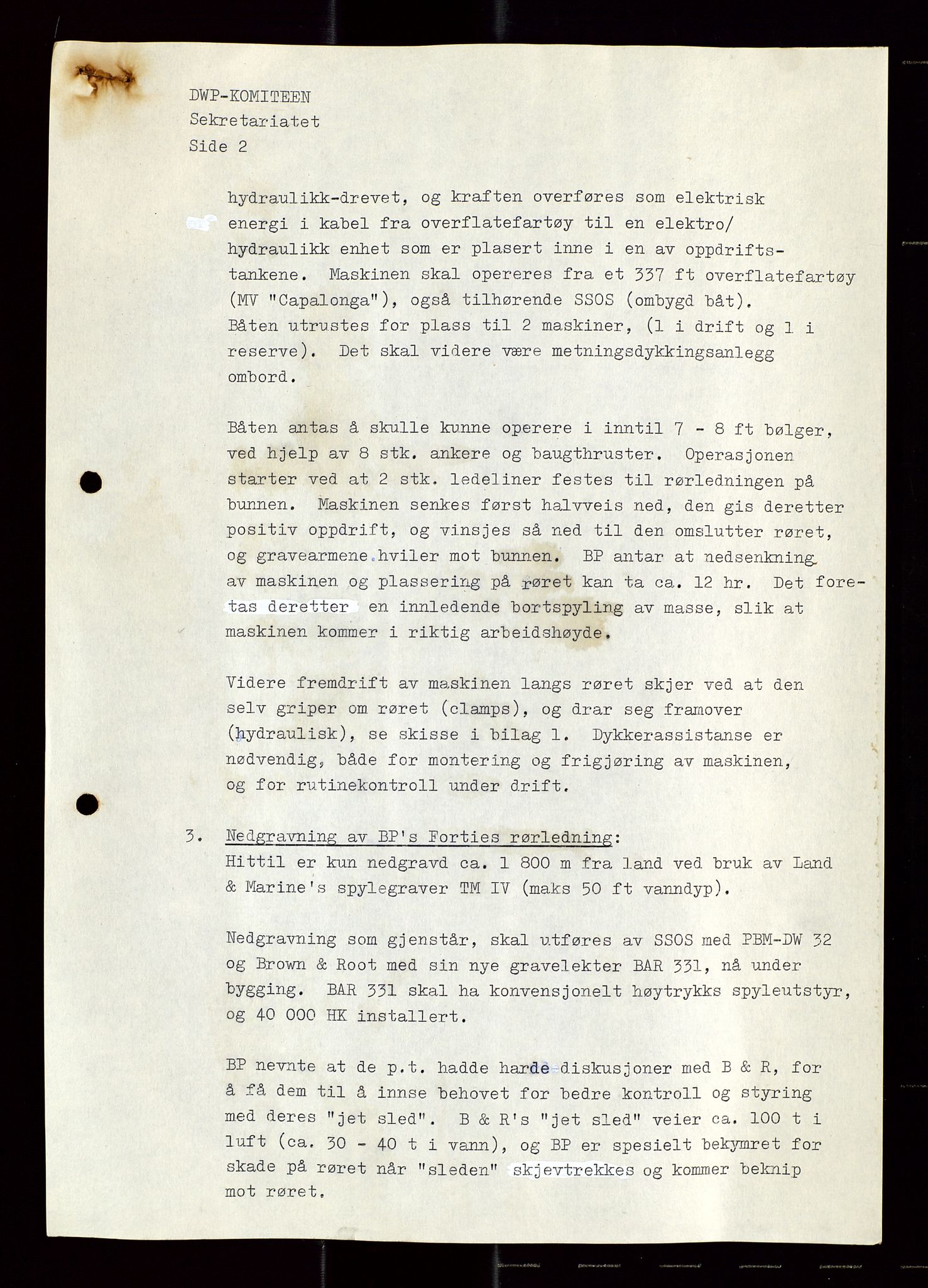 Industridepartementet, Oljekontoret, AV/SAST-A-101348/Di/L0004: DWP, møter, komite`møter, 761 forskning/teknologi, 1972-1975, p. 272