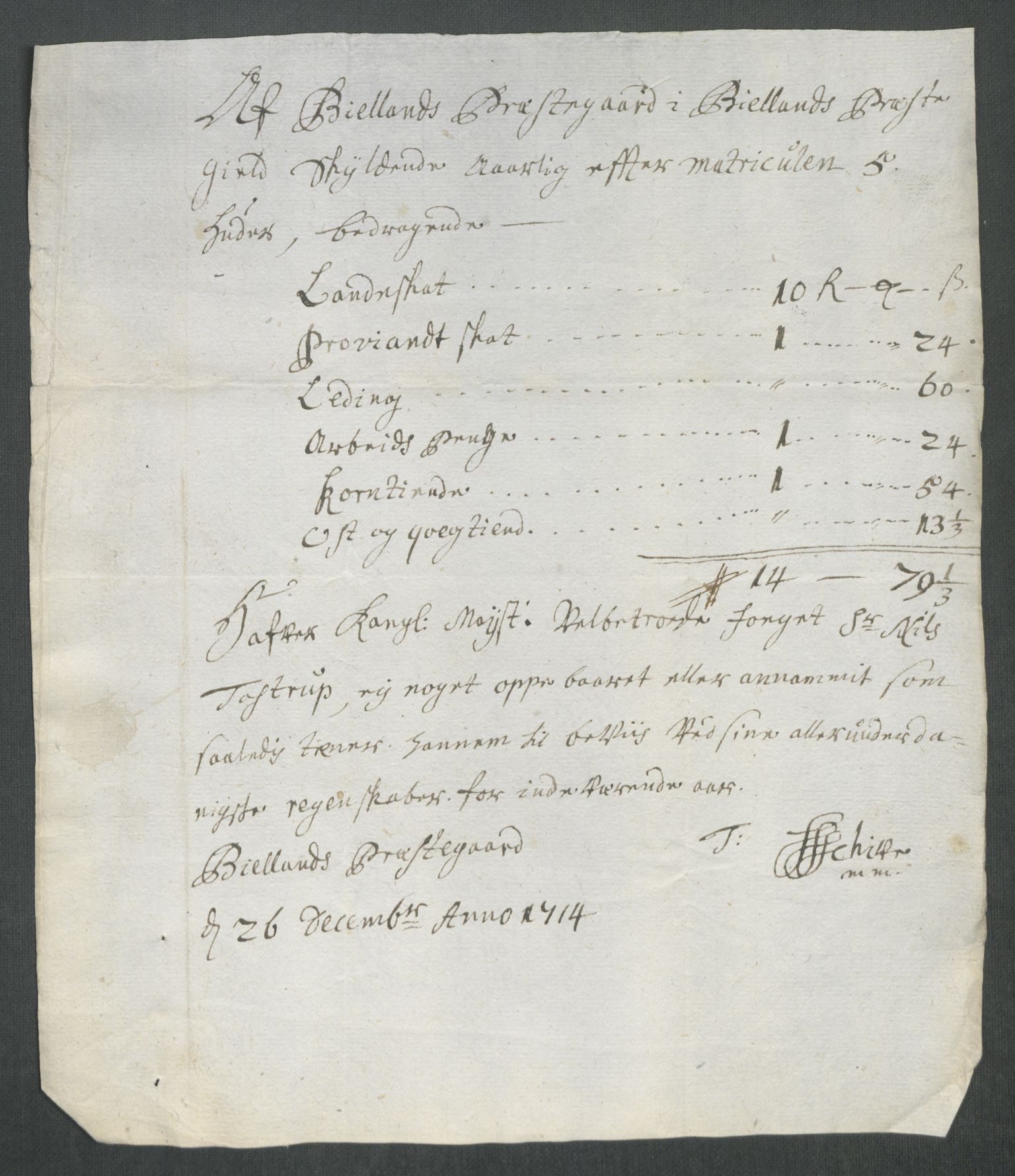 Rentekammeret inntil 1814, Reviderte regnskaper, Fogderegnskap, AV/RA-EA-4092/R43/L2558: Fogderegnskap Lista og Mandal, 1714, p. 216