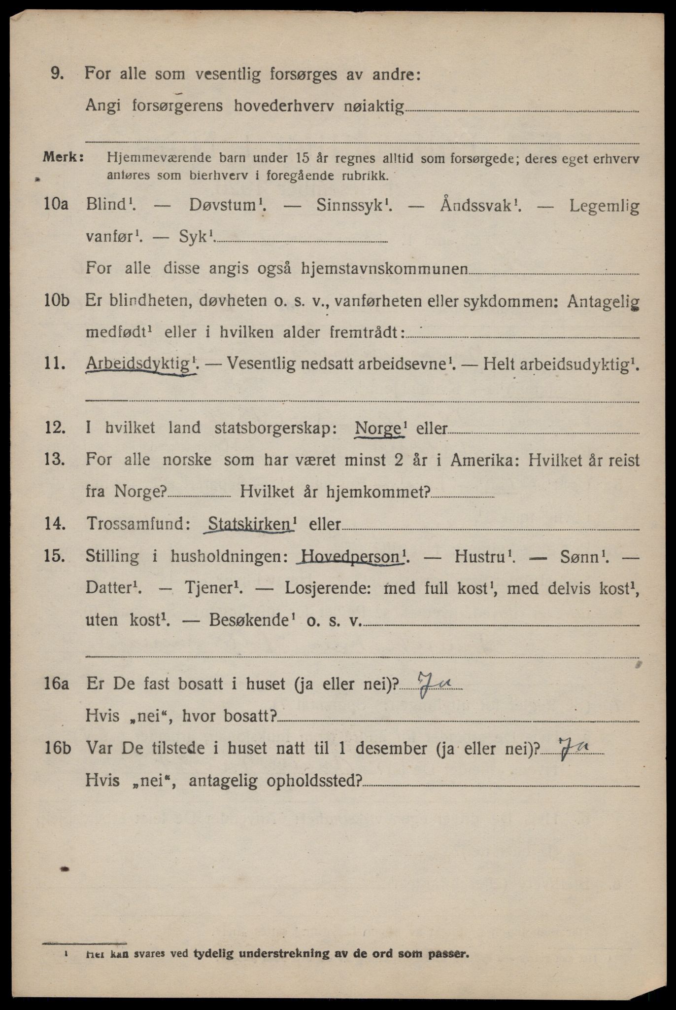 SAST, 1920 census for Forsand, 1920, p. 2766