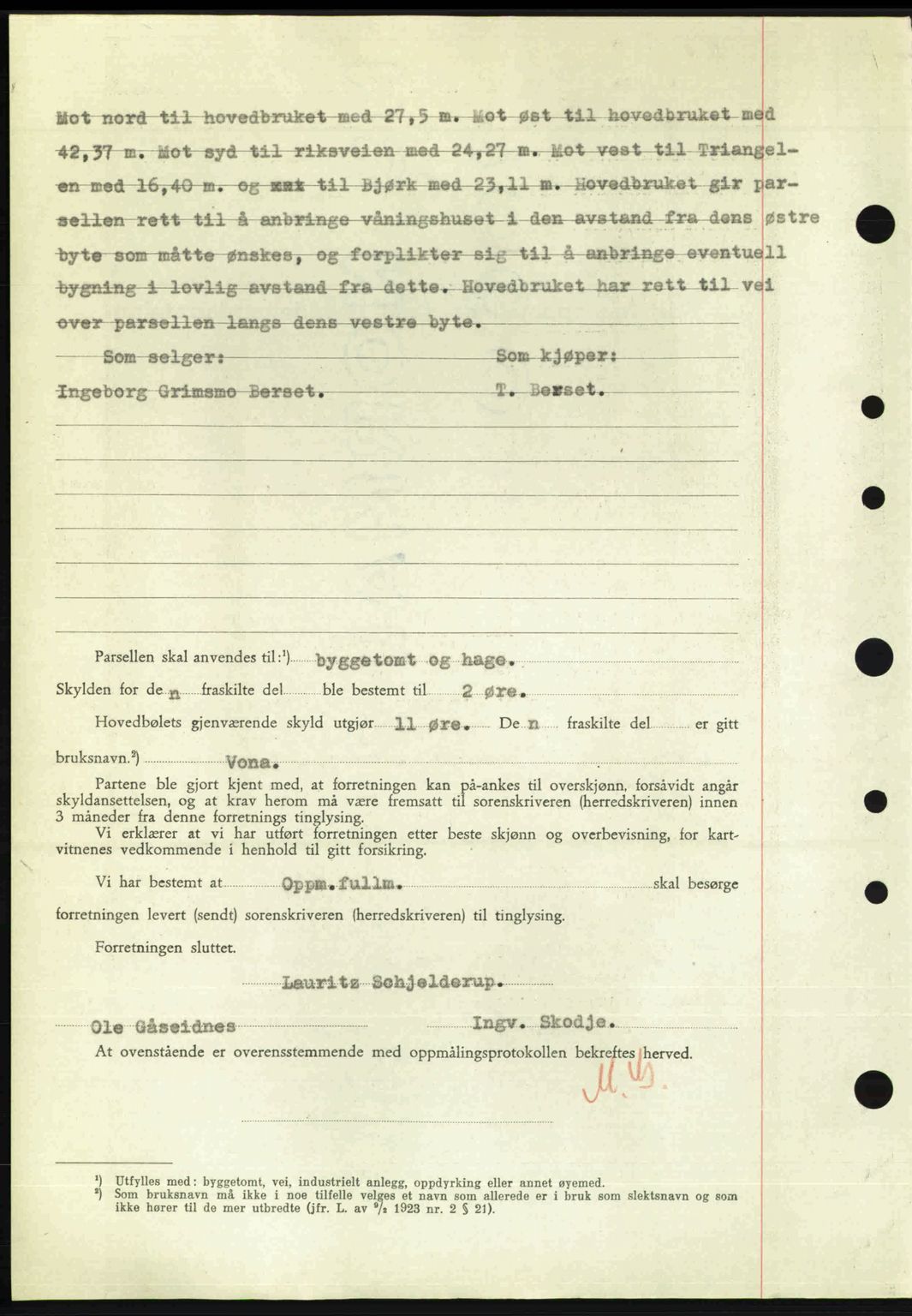 Nordre Sunnmøre sorenskriveri, AV/SAT-A-0006/1/2/2C/2Ca: Mortgage book no. A25, 1947-1947, Diary no: : 1899/1947