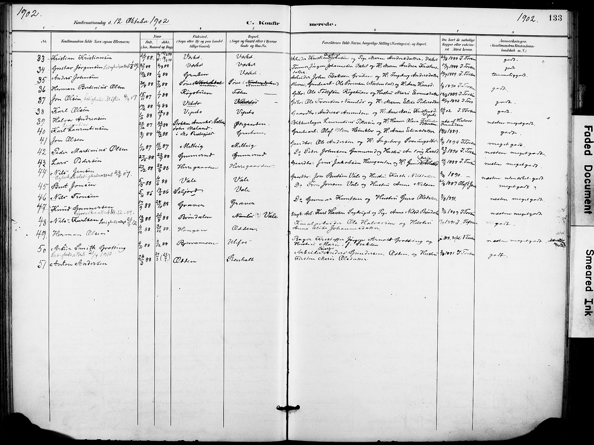 Holla kirkebøker, SAKO/A-272/F/Fa/L0010: Parish register (official) no. 10, 1897-1907, p. 133