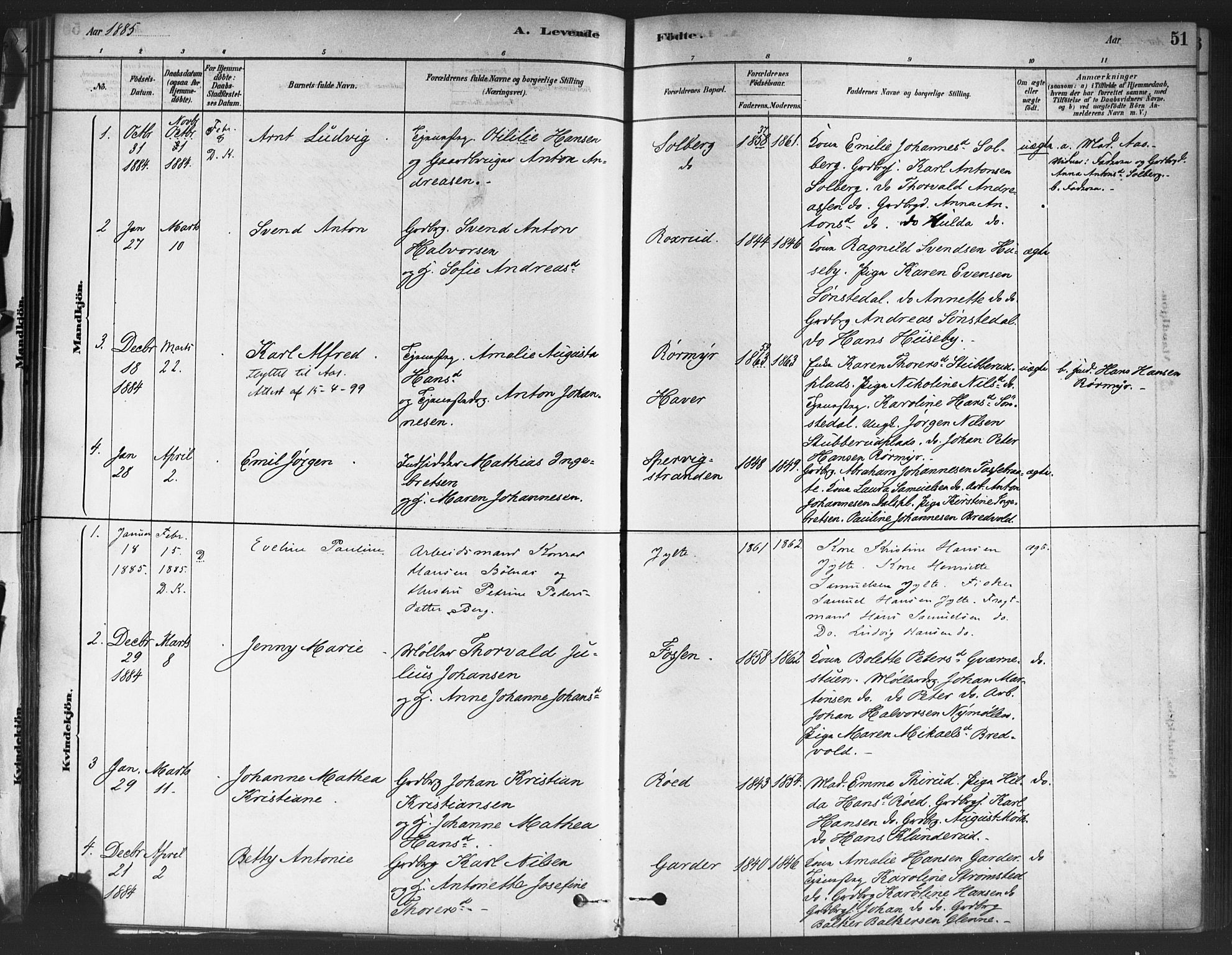 Drøbak prestekontor Kirkebøker, AV/SAO-A-10142a/F/Fc/L0002: Parish register (official) no. III 2, 1878-1891, p. 51