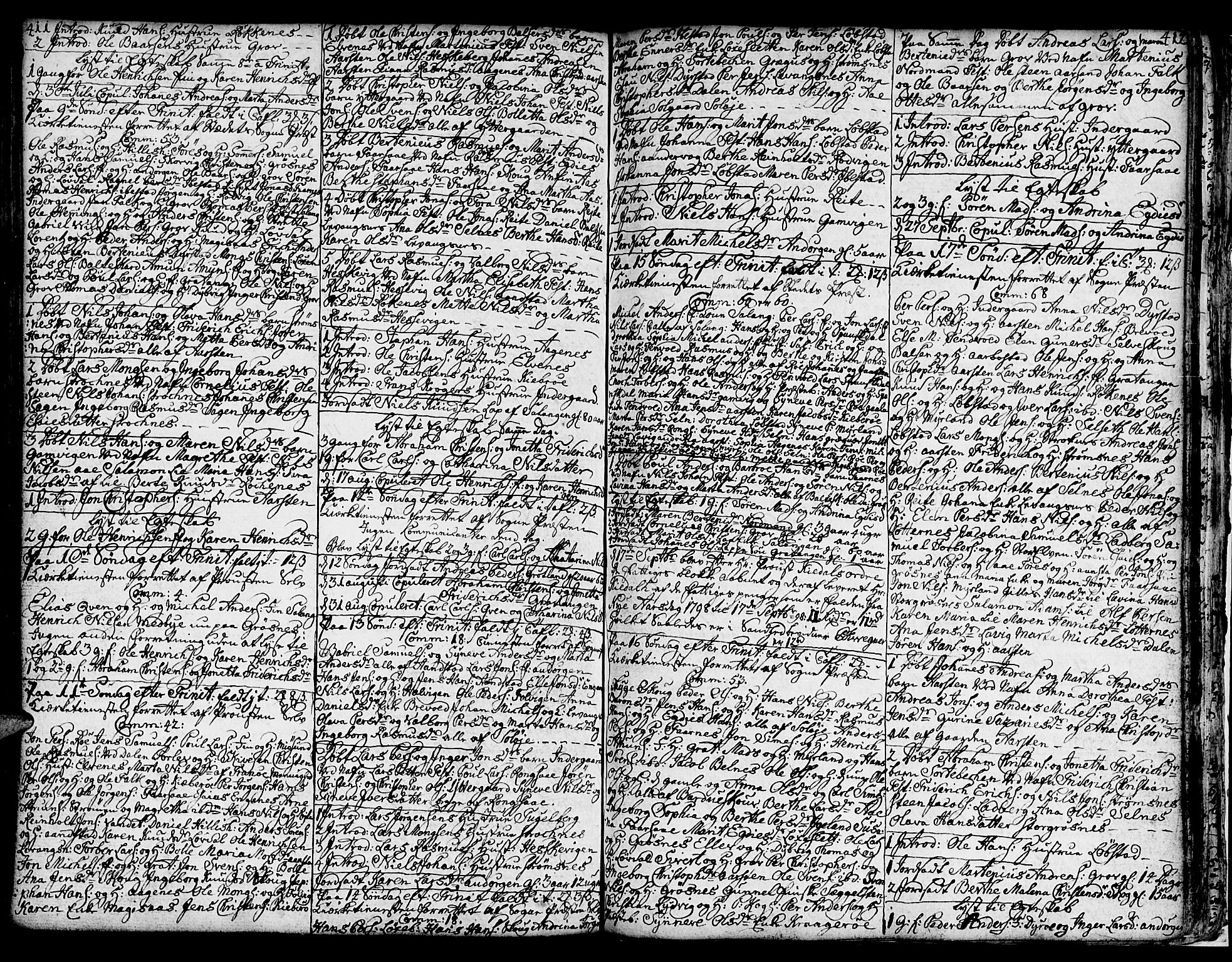 Ibestad sokneprestembete, AV/SATØ-S-0077/H/Ha/Hab/L0001klokker: Parish register (copy) no. 1, 1776-1808, p. 411-412