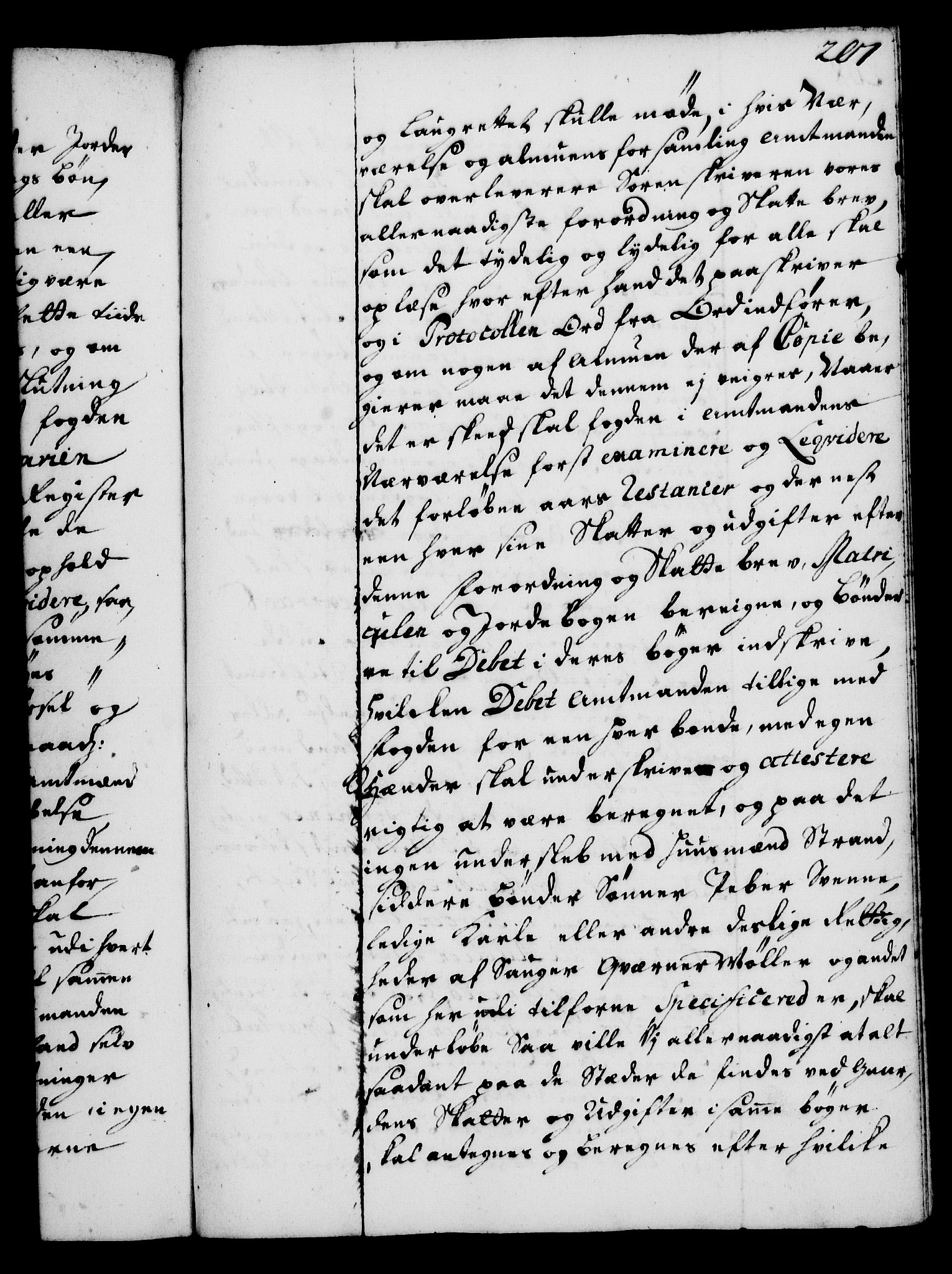 Rentekammeret, Kammerkanselliet, AV/RA-EA-3111/G/Gg/Gga/L0002: Norsk ekspedisjonsprotokoll med register (merket RK 53.2), 1723-1727, p. 207