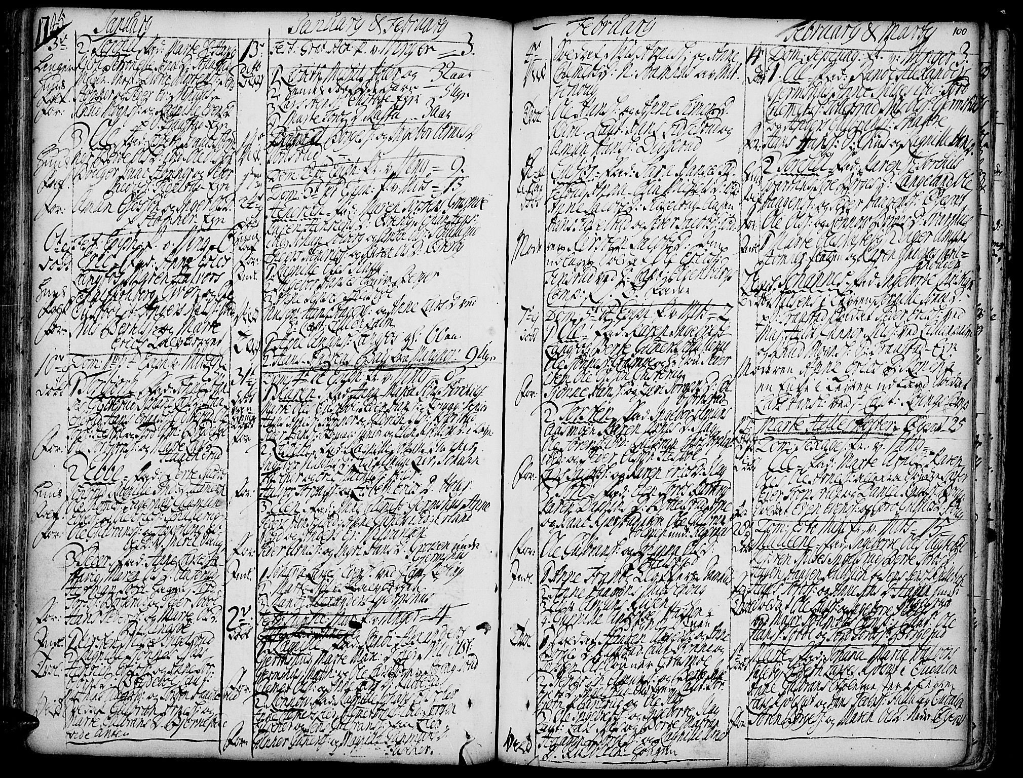 Vinger prestekontor, AV/SAH-PREST-024/H/Ha/Haa/L0002: Parish register (official) no. 2, 1730-1751, p. 100