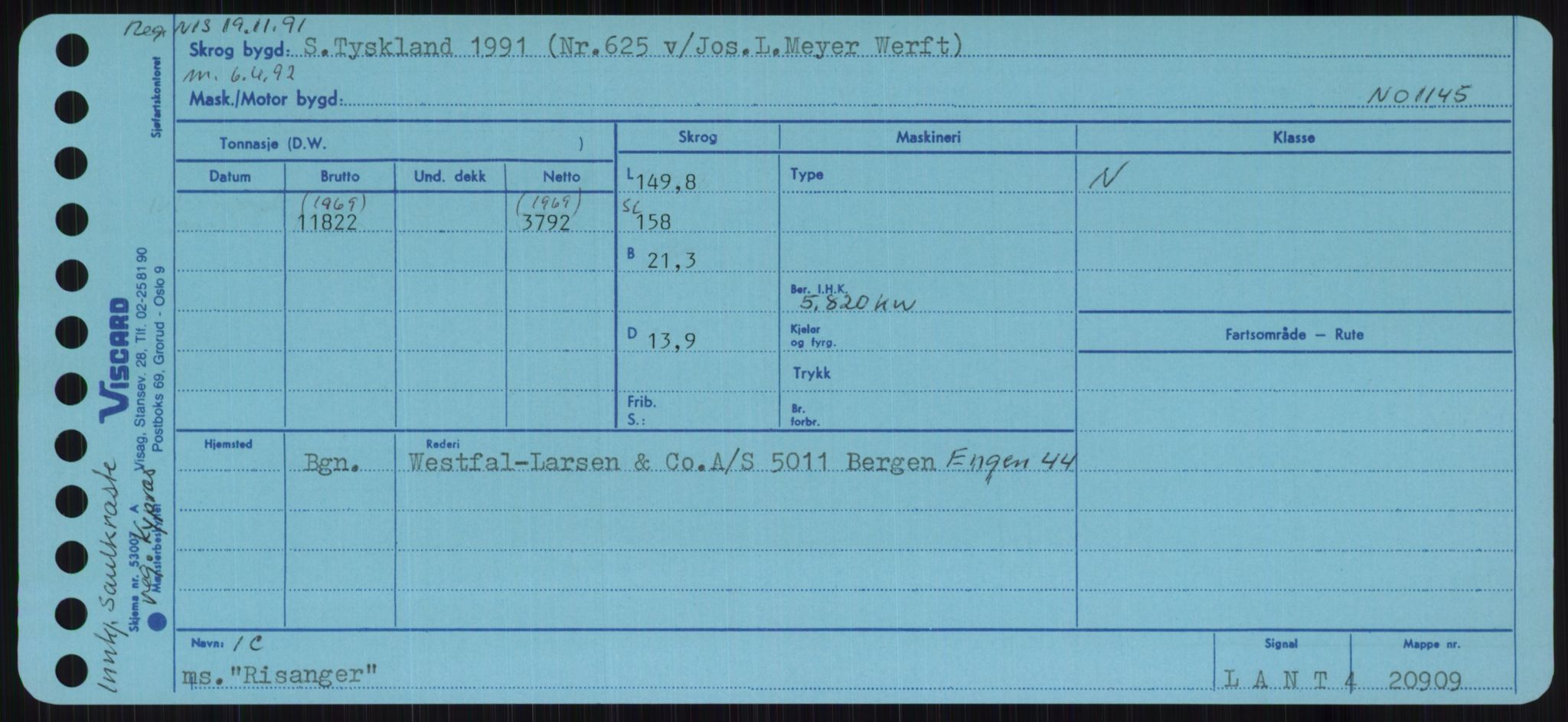 Sjøfartsdirektoratet med forløpere, Skipsmålingen, RA/S-1627/H/Ha/L0004/0002: Fartøy, Mas-R / Fartøy, Odin-R, p. 723