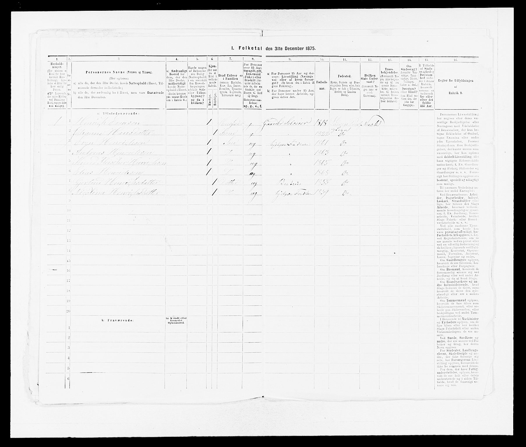 SAB, 1875 census for 1415P Lavik, 1875, p. 361