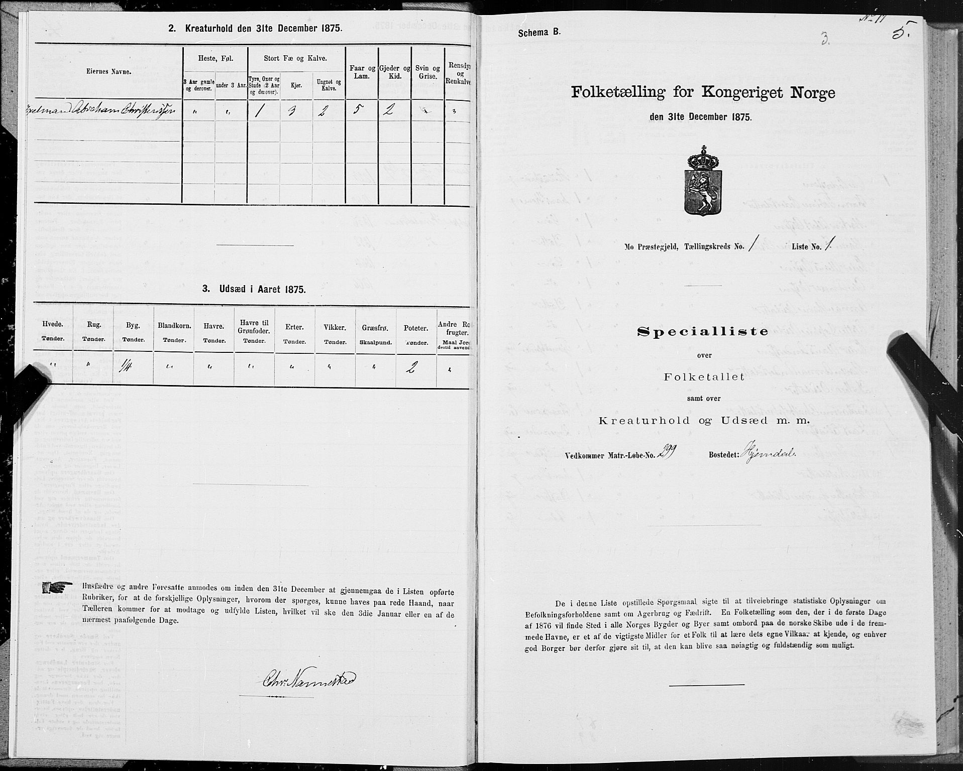 SAT, 1875 census for 1833P Mo, 1875, p. 1005