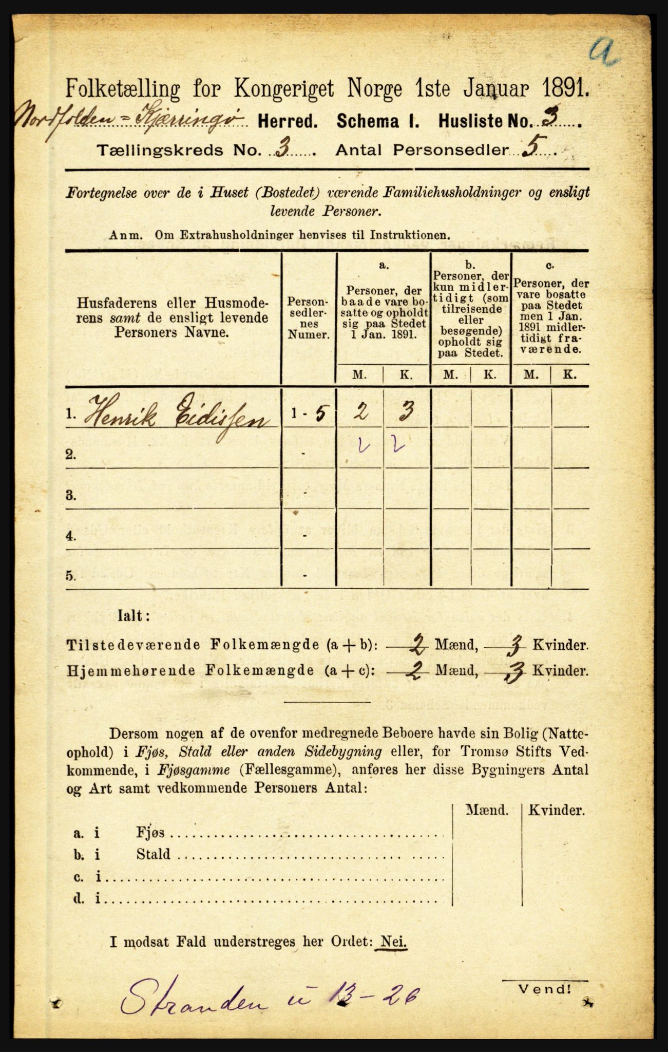 RA, 1891 census for 1846 Nordfold-Kjerringøy, 1891, p. 690