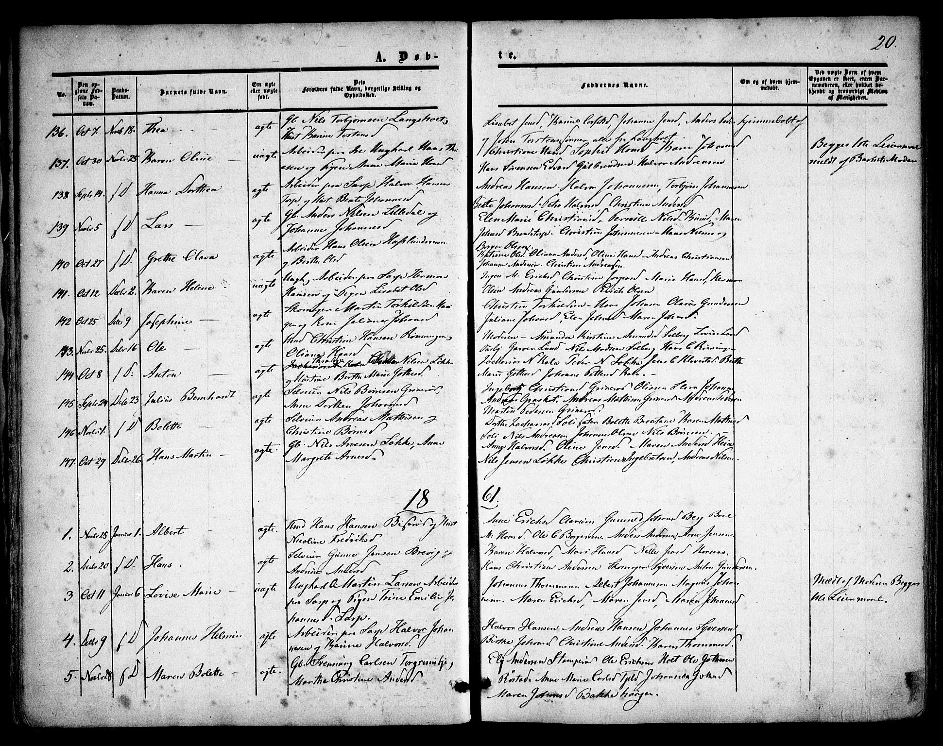 Skjeberg prestekontor Kirkebøker, SAO/A-10923/F/Fa/L0007: Parish register (official) no. I 7, 1859-1868, p. 20