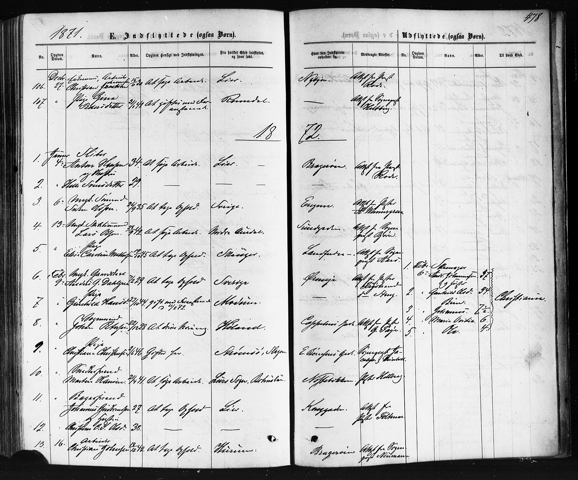 Bragernes kirkebøker, AV/SAKO-A-6/F/Fb/L0004: Parish register (official) no. II 4, 1869-1875, p. 478