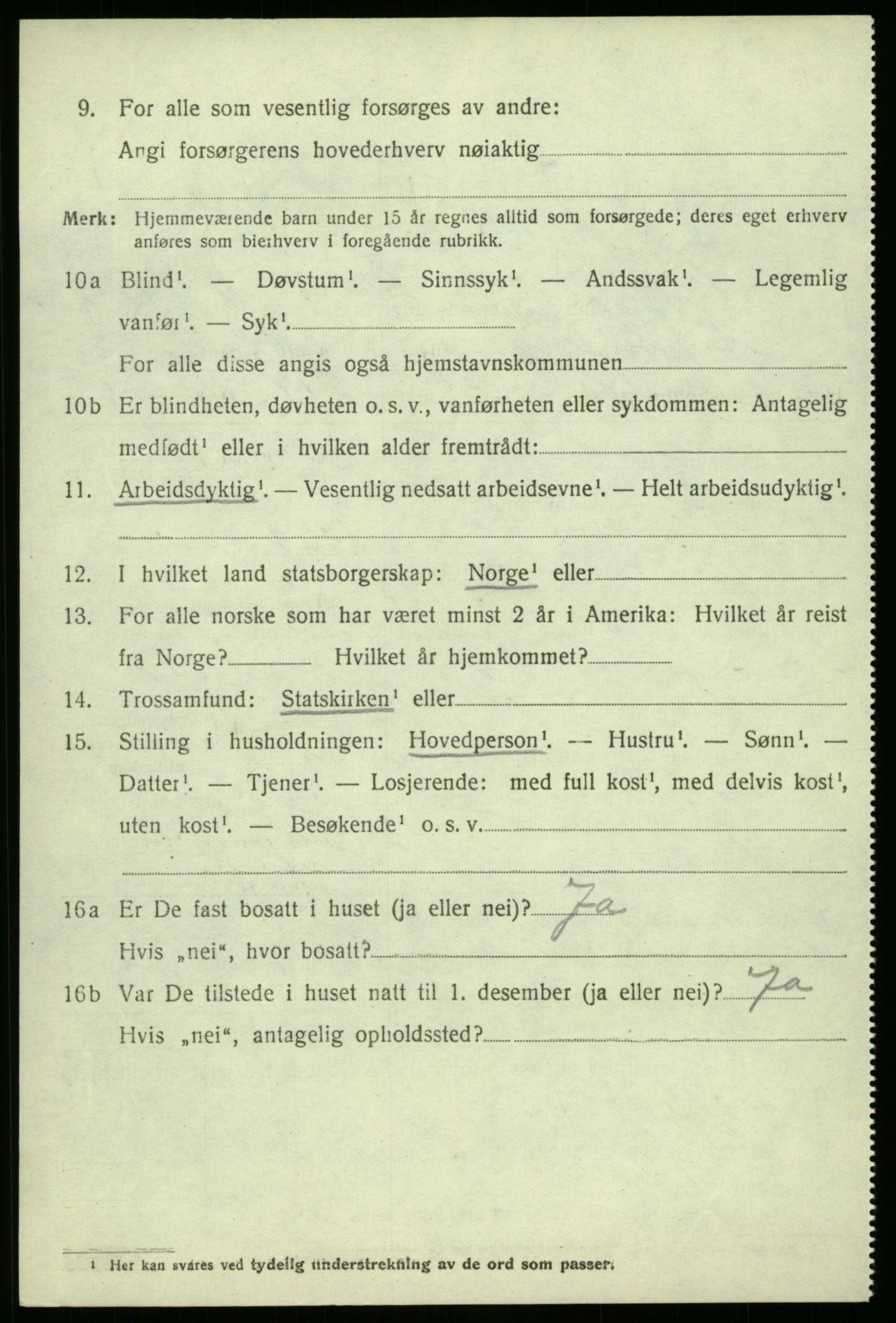 SAB, 1920 census for Askvoll, 1920, p. 2175