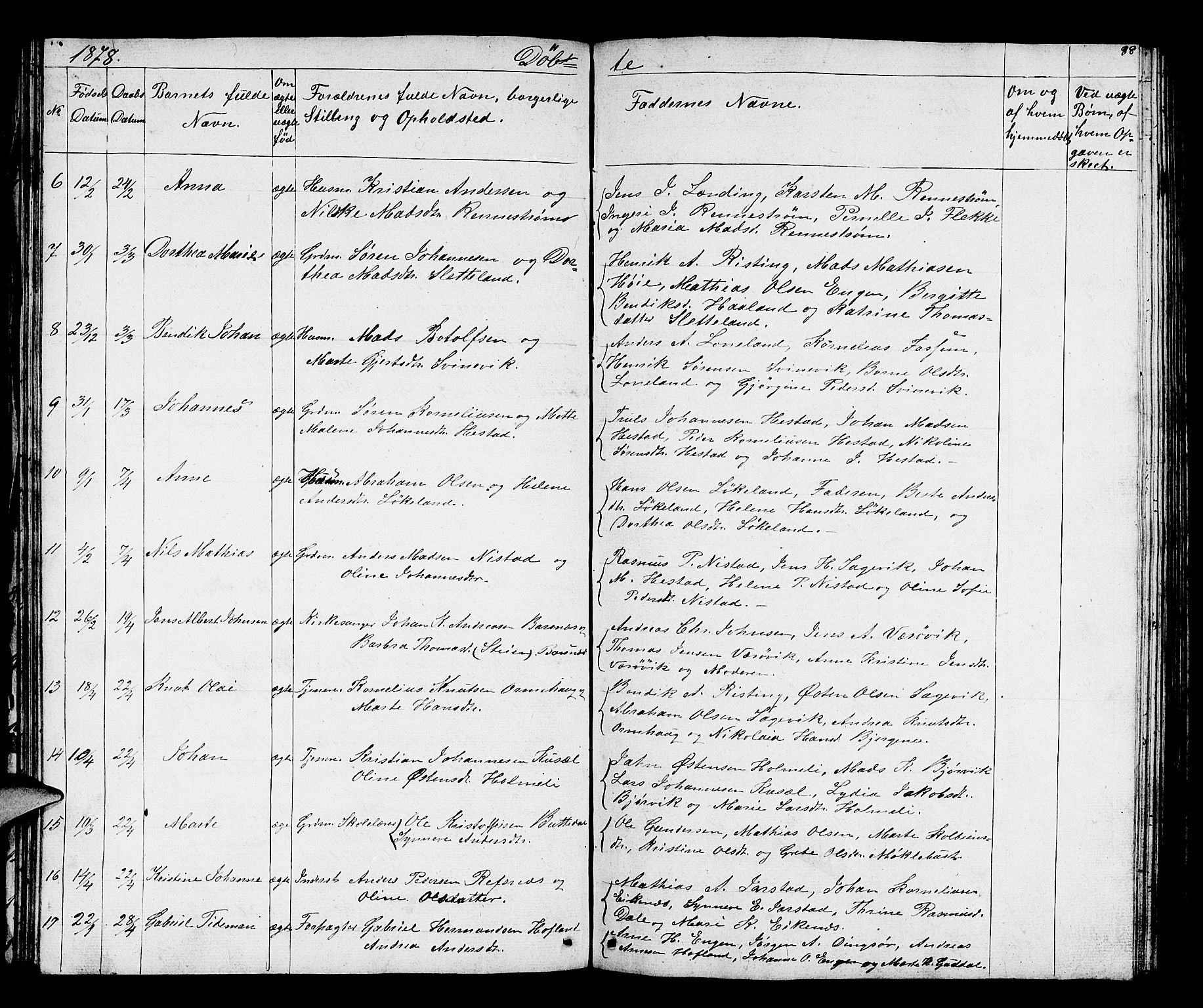 Fjaler sokneprestembete, AV/SAB-A-79801/H/Hab/Habc/L0001: Parish register (copy) no. C 1, 1852-1878, p. 89