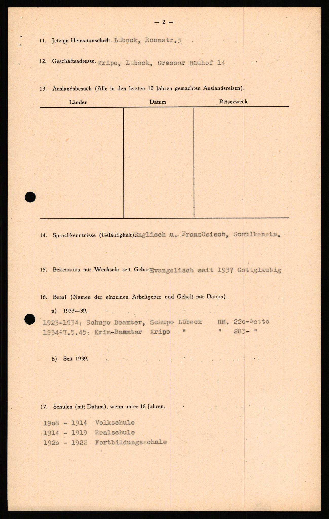 Forsvaret, Forsvarets overkommando II, AV/RA-RAFA-3915/D/Db/L0025: CI Questionaires. Tyske okkupasjonsstyrker i Norge. Tyskere., 1945-1946, p. 547