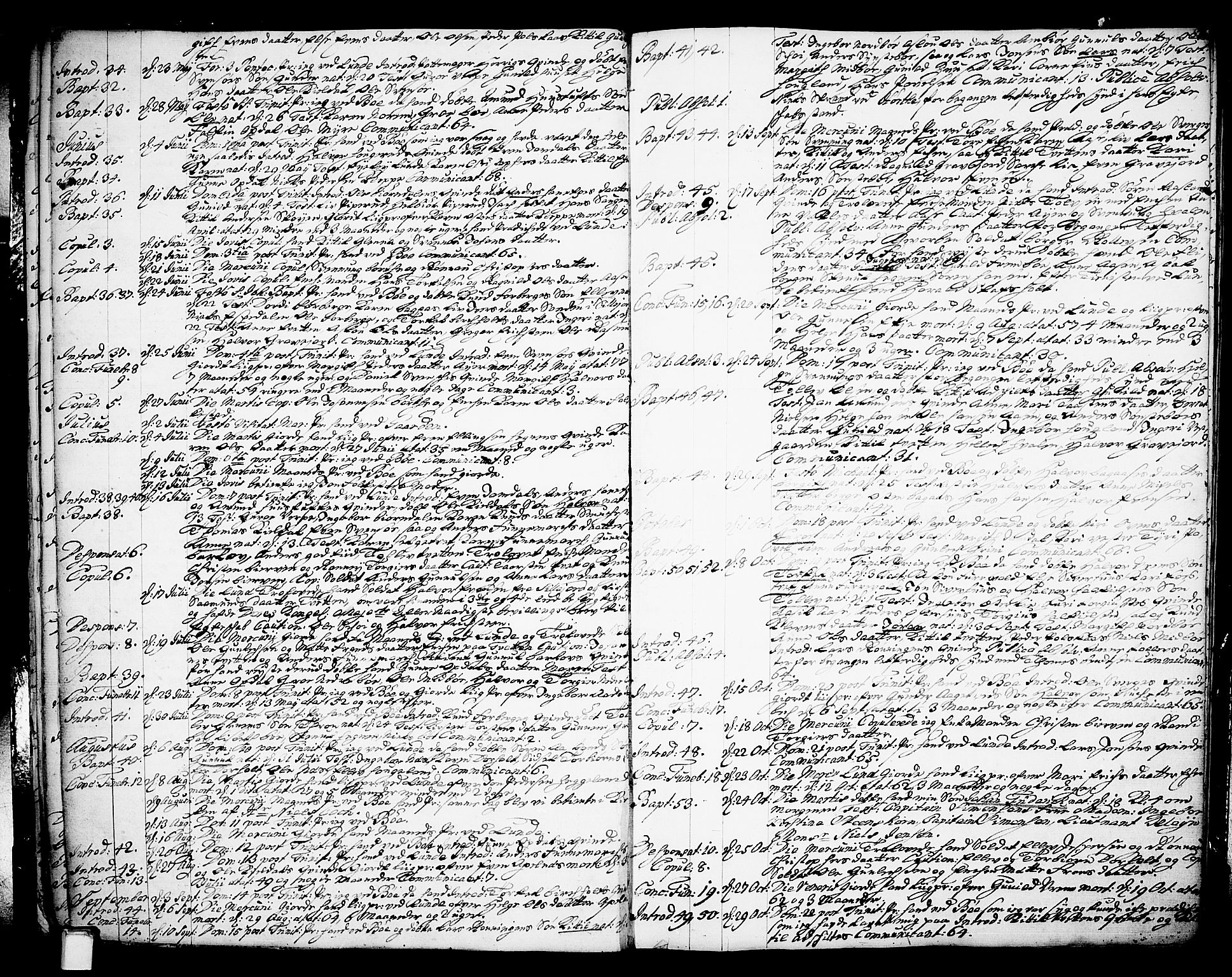 Bø kirkebøker, SAKO/A-257/F/Fa/L0003: Parish register (official) no. 3, 1733-1748, p. 22