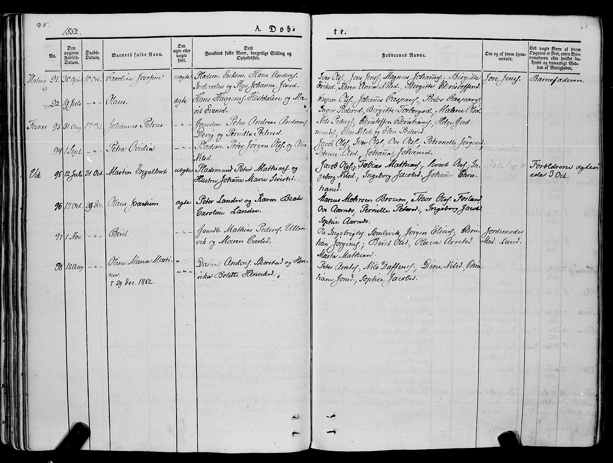 Ministerialprotokoller, klokkerbøker og fødselsregistre - Nord-Trøndelag, SAT/A-1458/773/L0614: Parish register (official) no. 773A05, 1831-1856, p. 85
