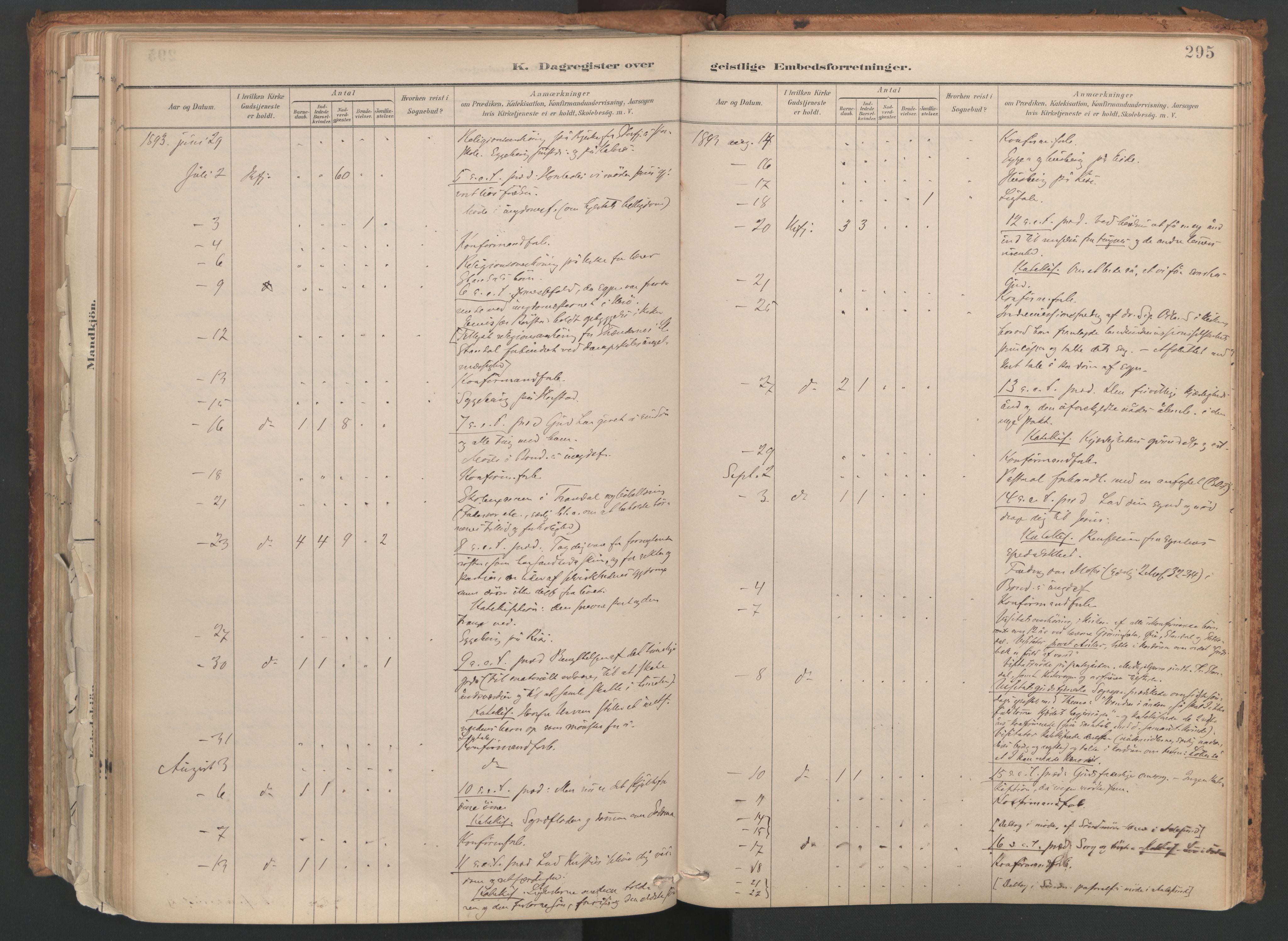 Ministerialprotokoller, klokkerbøker og fødselsregistre - Møre og Romsdal, AV/SAT-A-1454/515/L0211: Parish register (official) no. 515A07, 1886-1910, p. 295