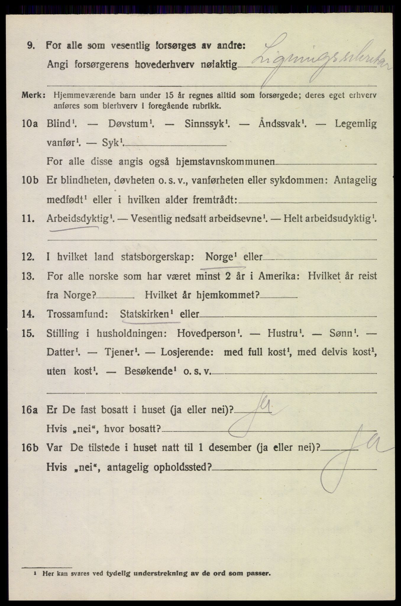 SAH, 1920 census for Jevnaker, 1920, p. 3586