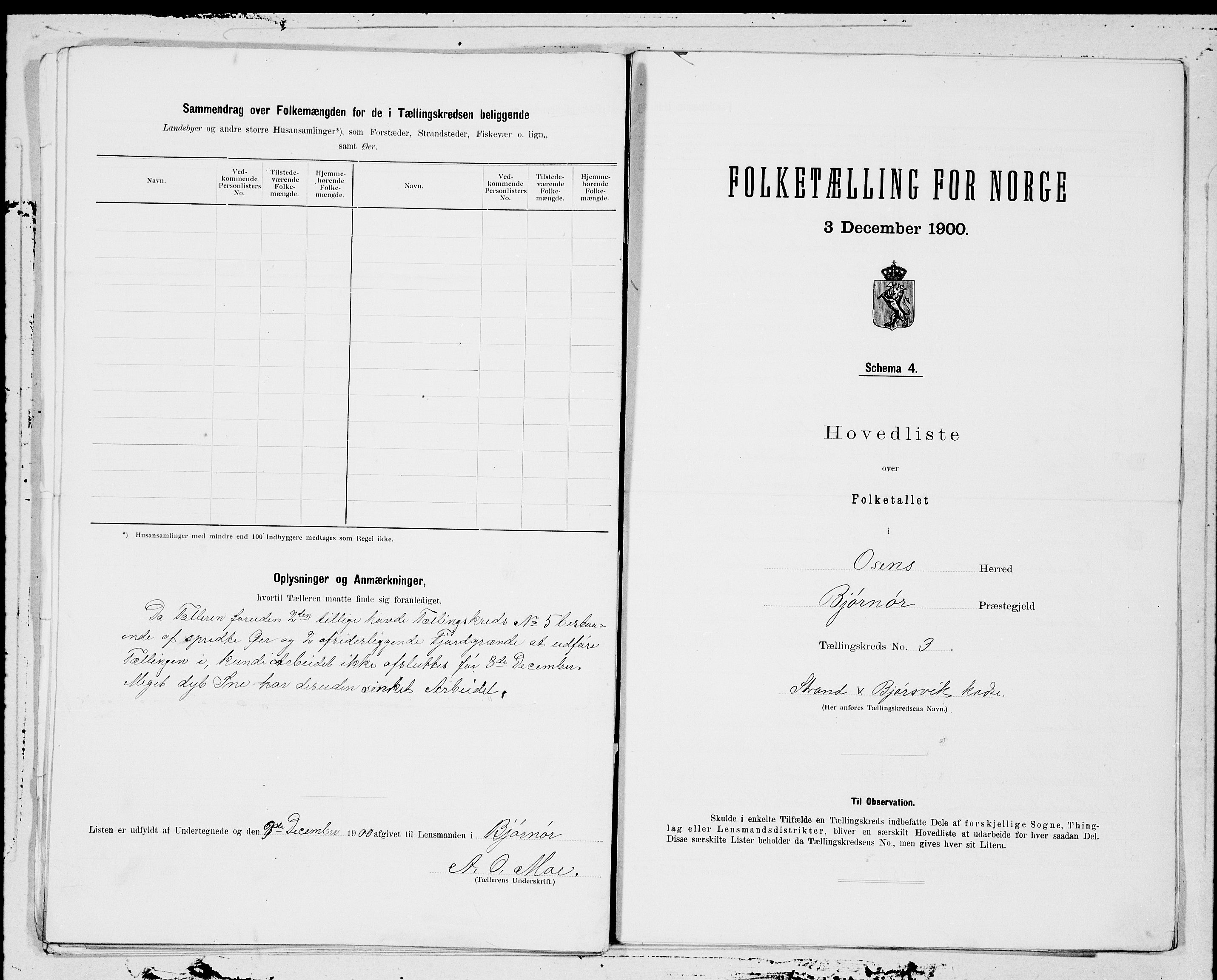 SAT, 1900 census for Osen, 1900, p. 6