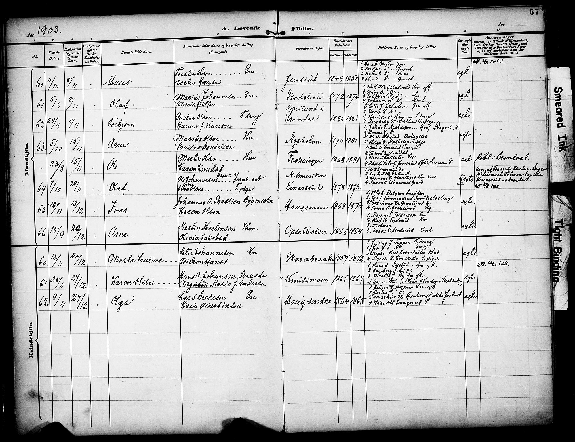 Grue prestekontor, AV/SAH-PREST-036/H/Ha/Haa/L0013: Parish register (official) no. 13, 1898-1910, p. 57