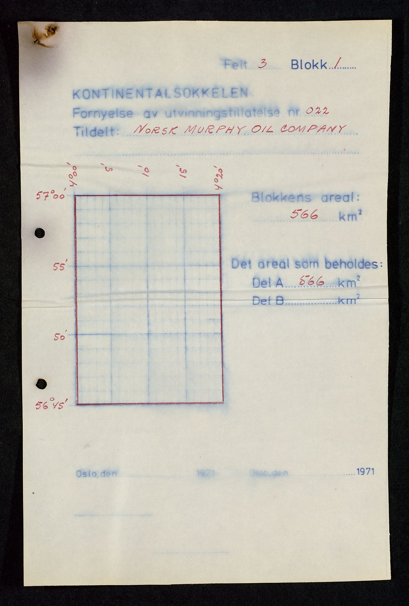 Industridepartementet, Oljekontoret, AV/SAST-A-101348/Da/L0004: Arkivnøkkel 711 - 712 Utvinningstillatelser, 1970-1971, p. 346