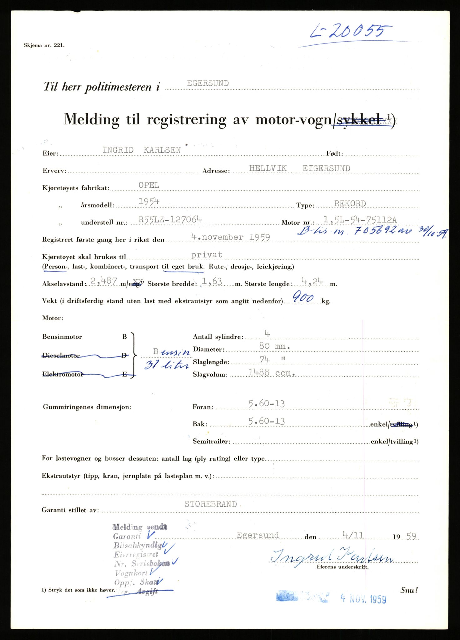 Stavanger trafikkstasjon, AV/SAST-A-101942/0/F/L0036: L-20000 - L-20499, 1930-1971, p. 301