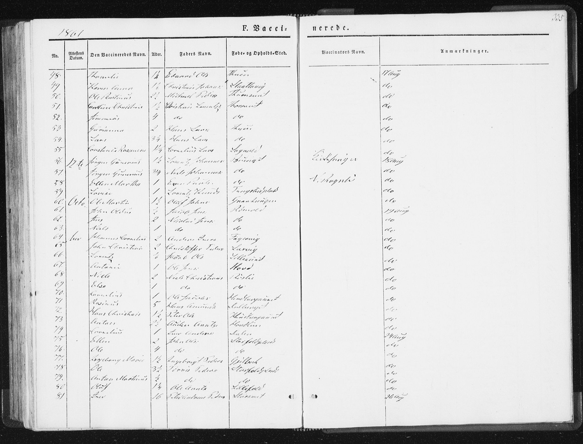 Ministerialprotokoller, klokkerbøker og fødselsregistre - Nord-Trøndelag, SAT/A-1458/744/L0418: Parish register (official) no. 744A02, 1843-1866, p. 335