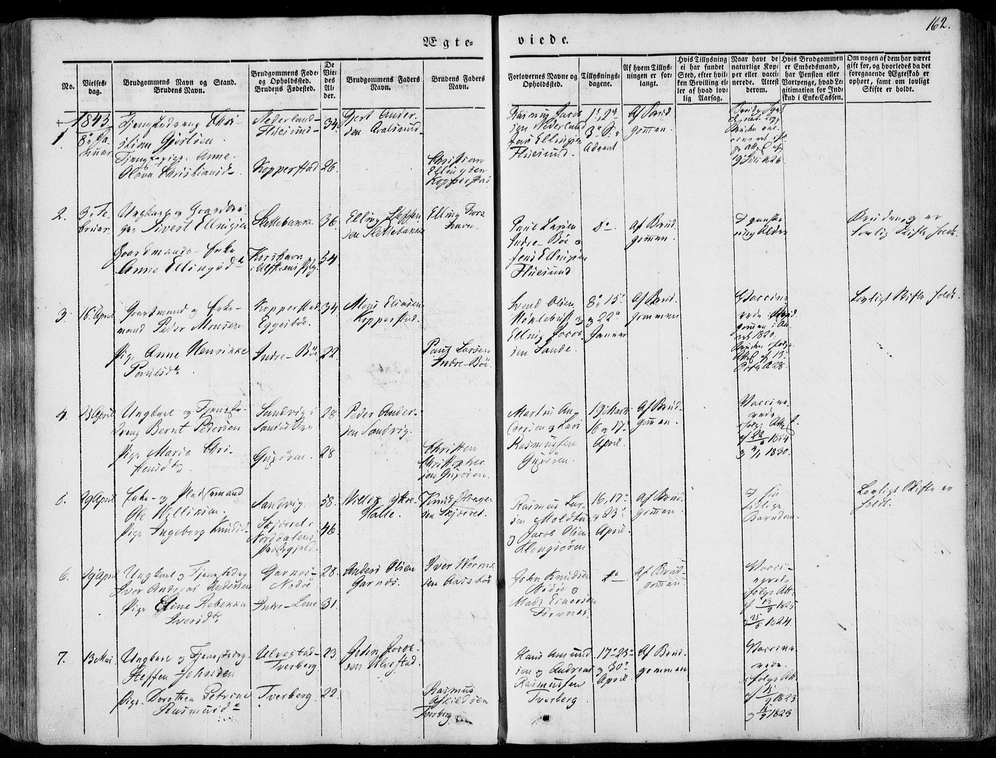 Ministerialprotokoller, klokkerbøker og fødselsregistre - Møre og Romsdal, AV/SAT-A-1454/507/L0070: Parish register (official) no. 507A05, 1842-1873, p. 162