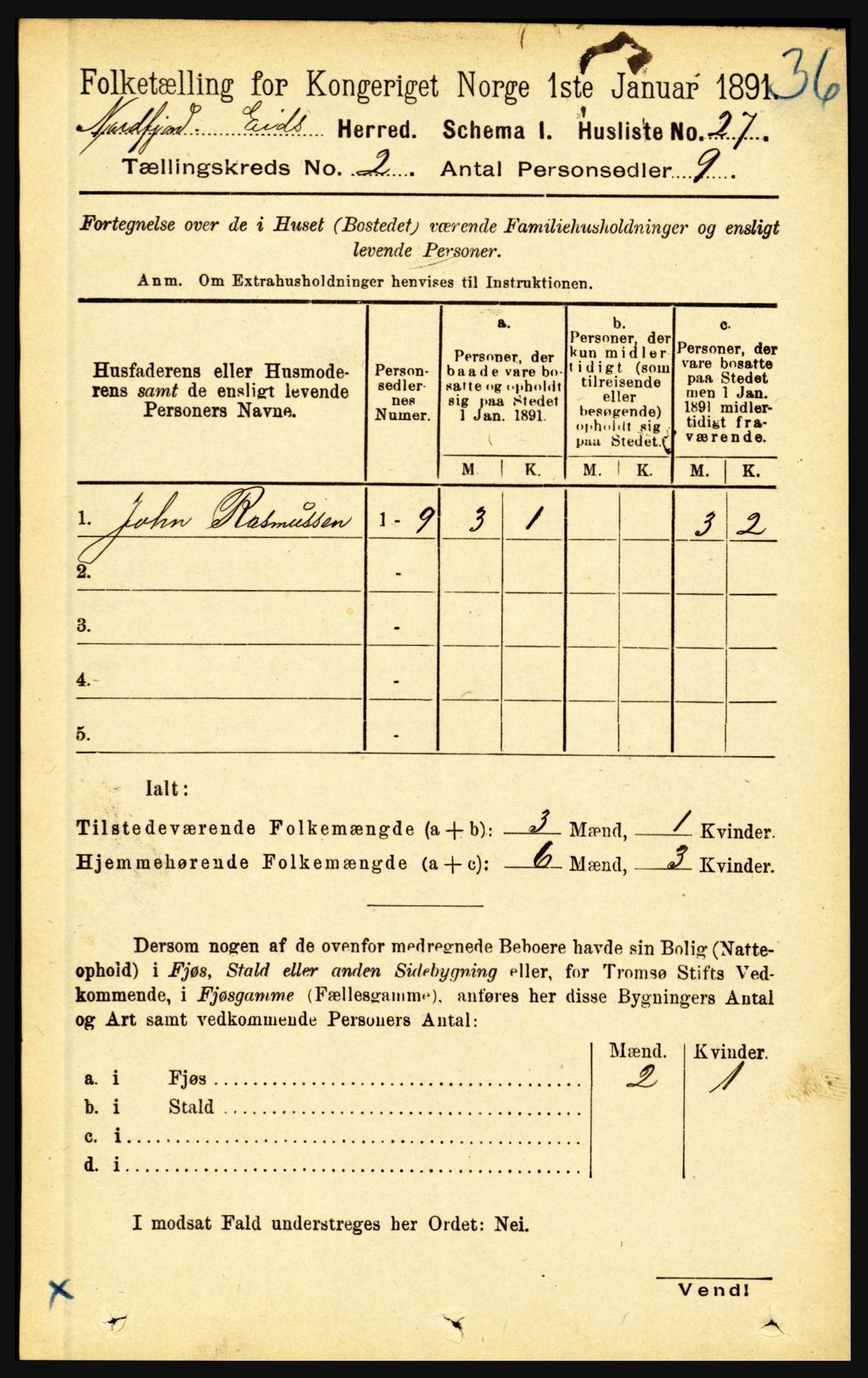 RA, 1891 census for 1443 Eid, 1891, p. 305