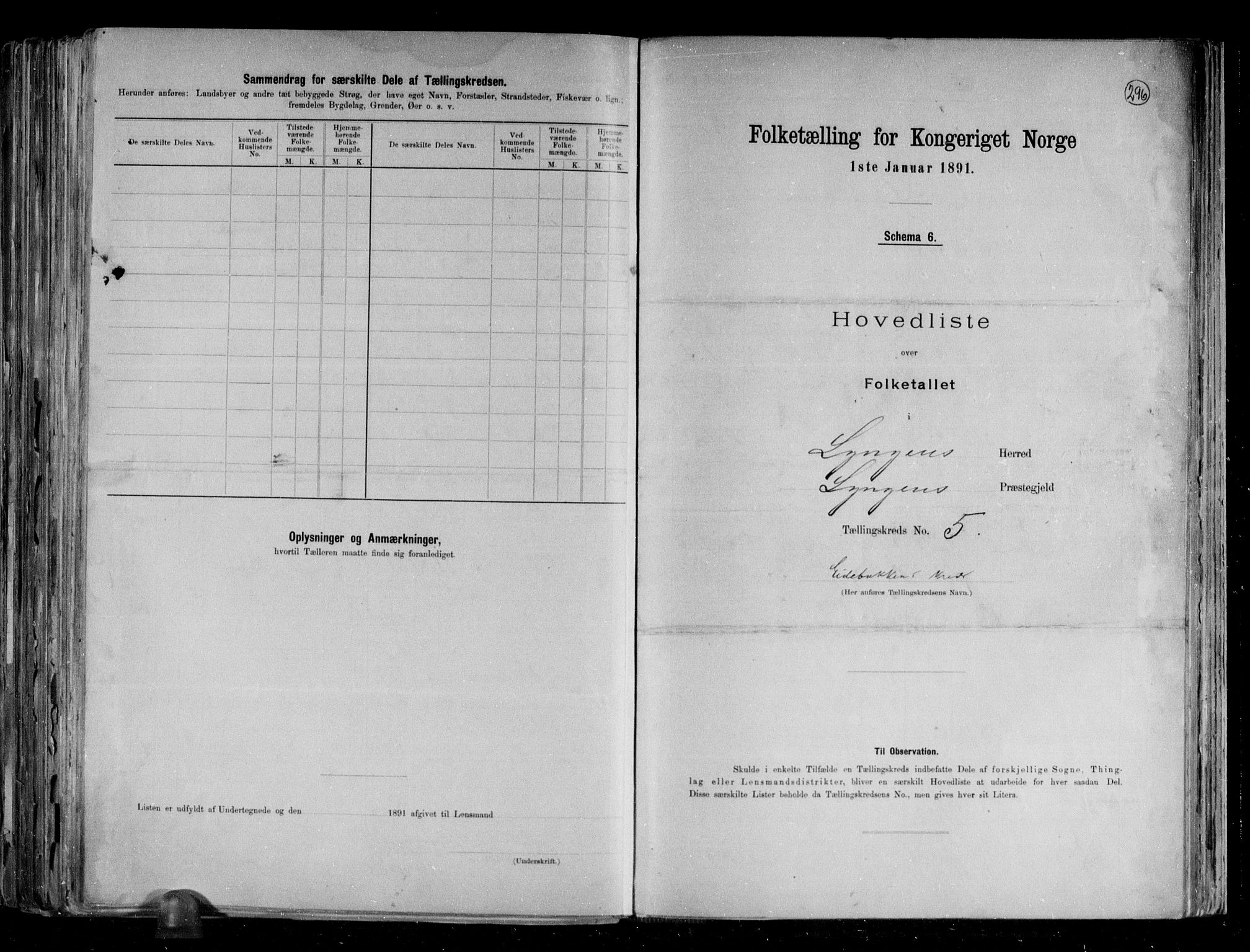 RA, 1891 census for 1938 Lyngen, 1891, p. 18