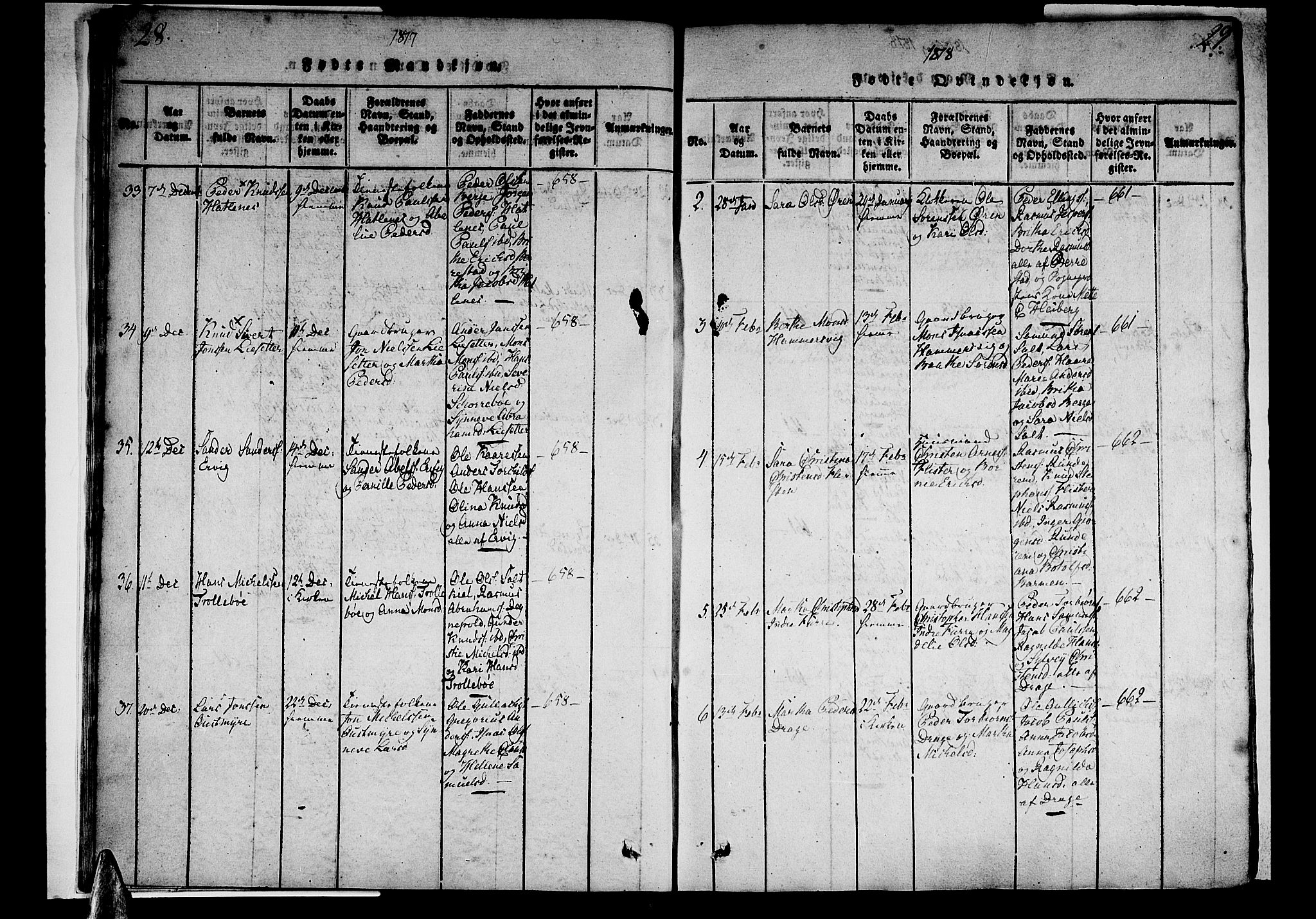 Selje sokneprestembete, AV/SAB-A-99938/H/Ha/Haa/Haaa: Parish register (official) no. A 8, 1816-1828, p. 28-29