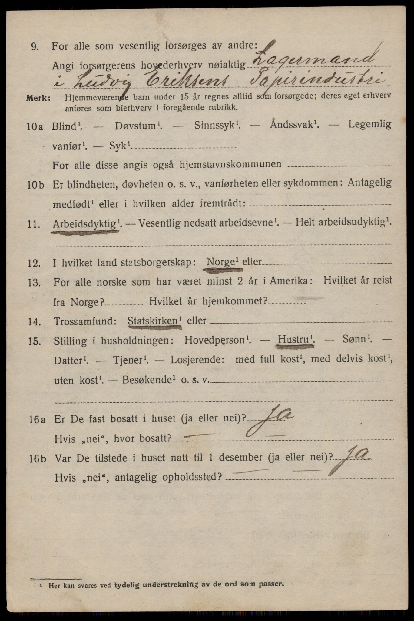 SAST, 1920 census for Haugesund, 1920, p. 37964