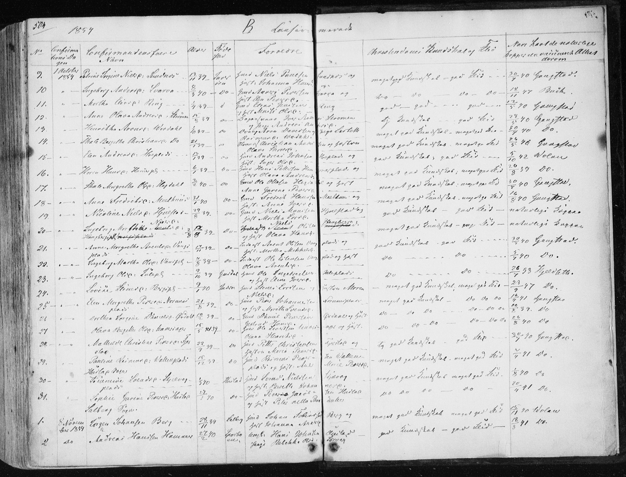 Ministerialprotokoller, klokkerbøker og fødselsregistre - Nord-Trøndelag, AV/SAT-A-1458/730/L0280: Parish register (official) no. 730A07 /1, 1840-1854, p. 504