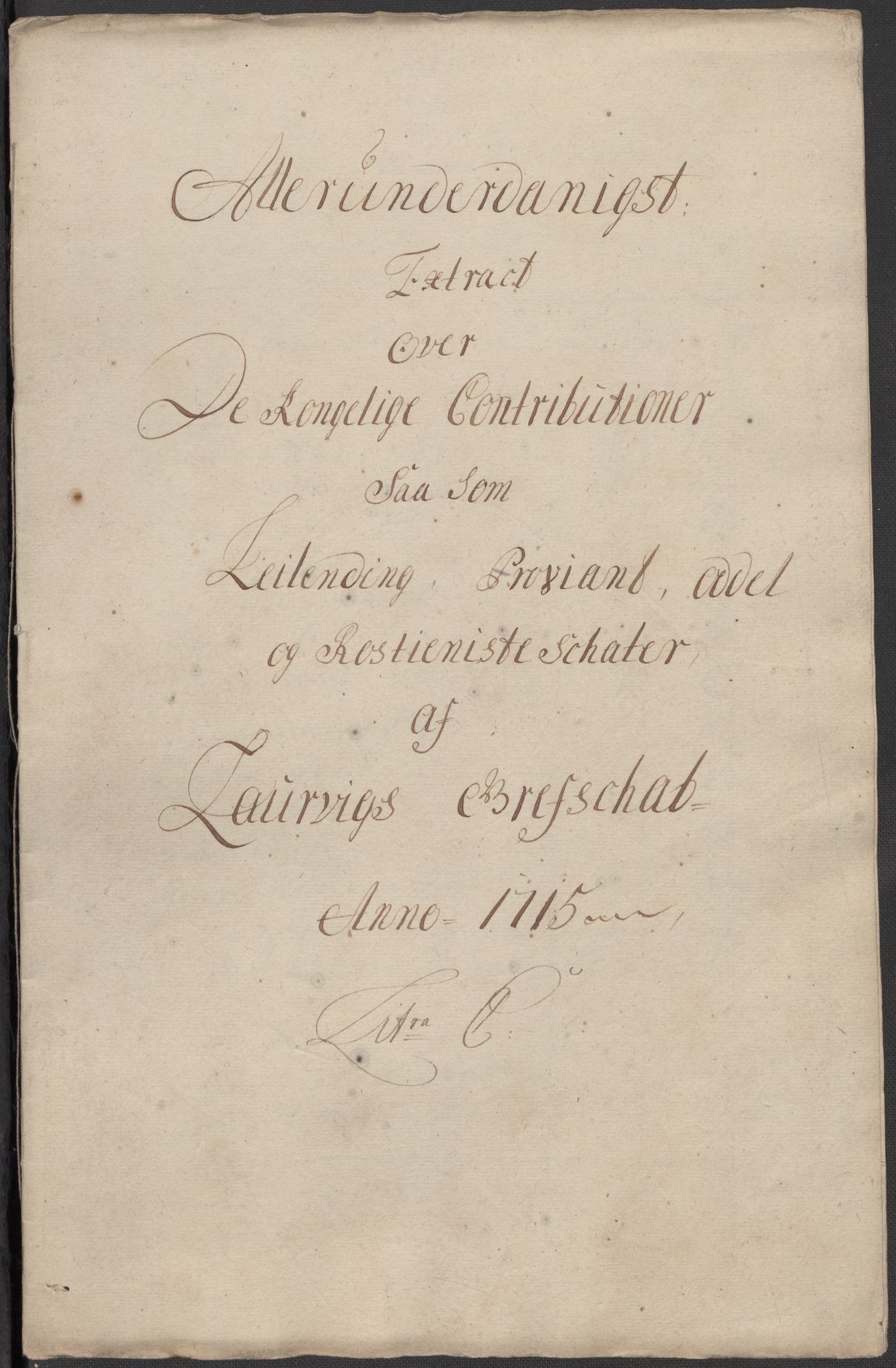 Rentekammeret inntil 1814, Reviderte regnskaper, Fogderegnskap, AV/RA-EA-4092/R33/L1986: Fogderegnskap Larvik grevskap, 1714-1715, p. 427