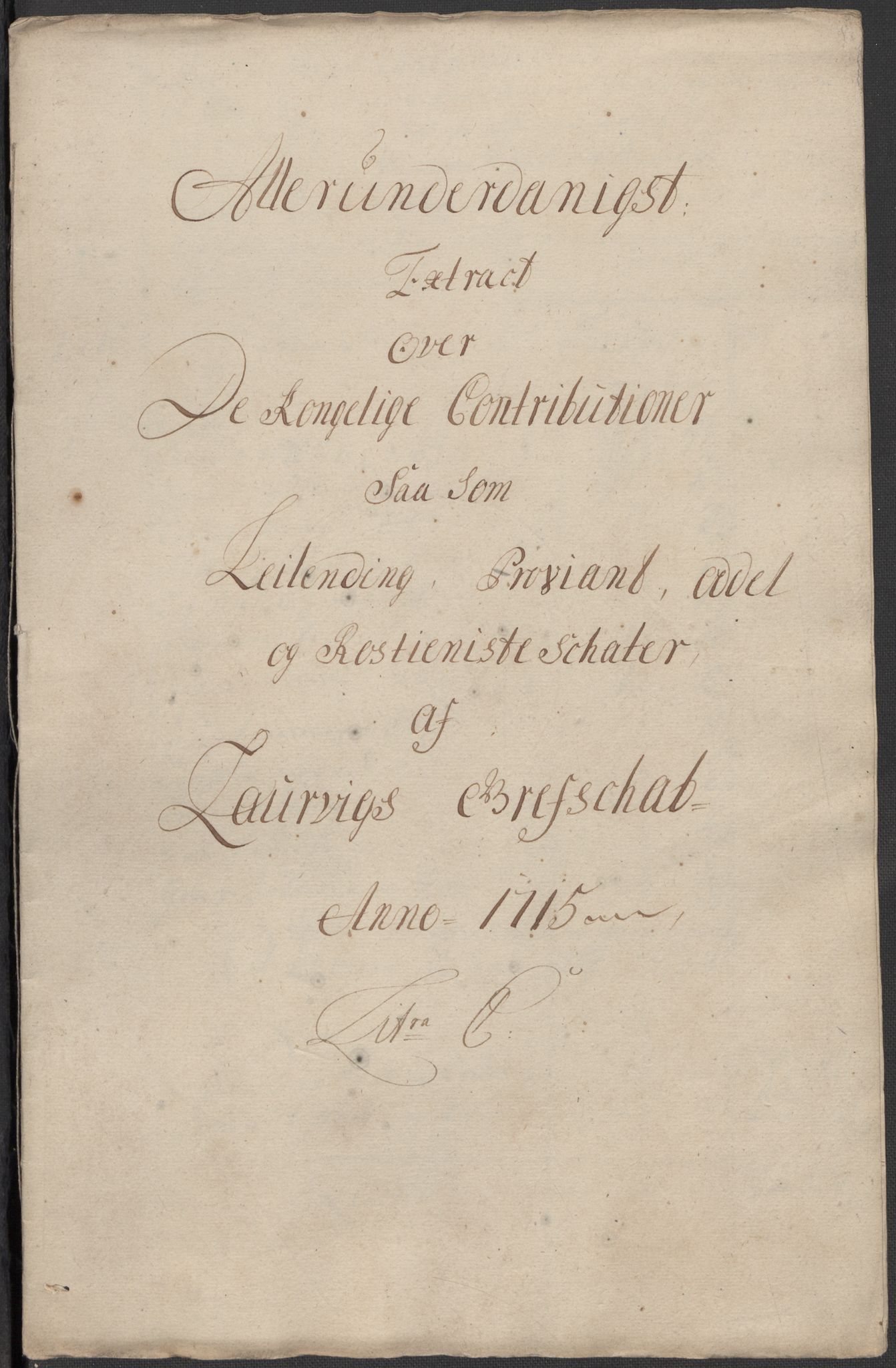 Rentekammeret inntil 1814, Reviderte regnskaper, Fogderegnskap, RA/EA-4092/R33/L1986: Fogderegnskap Larvik grevskap, 1714-1715, p. 427