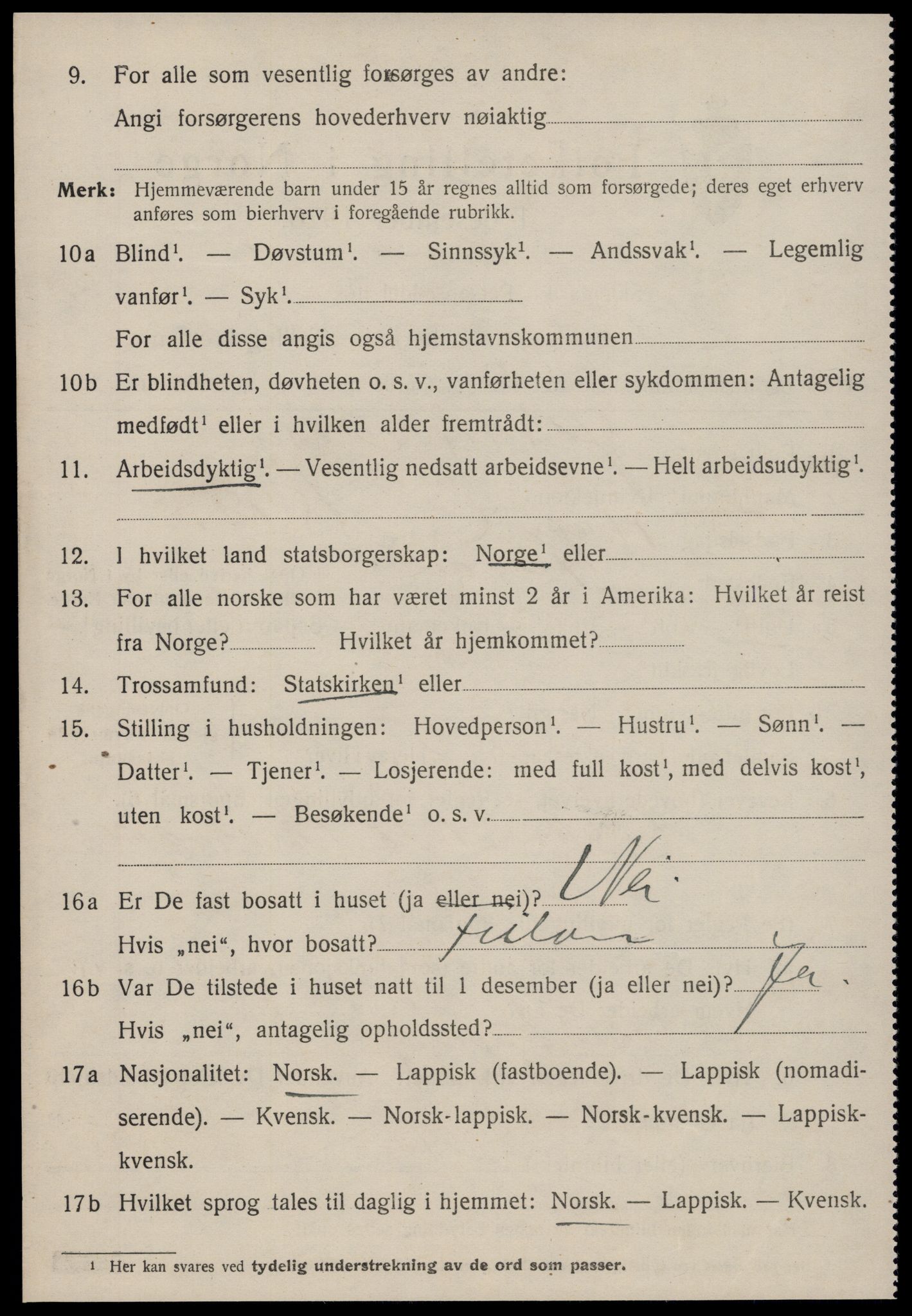 SAT, 1920 census for Hitra, 1920, p. 2608