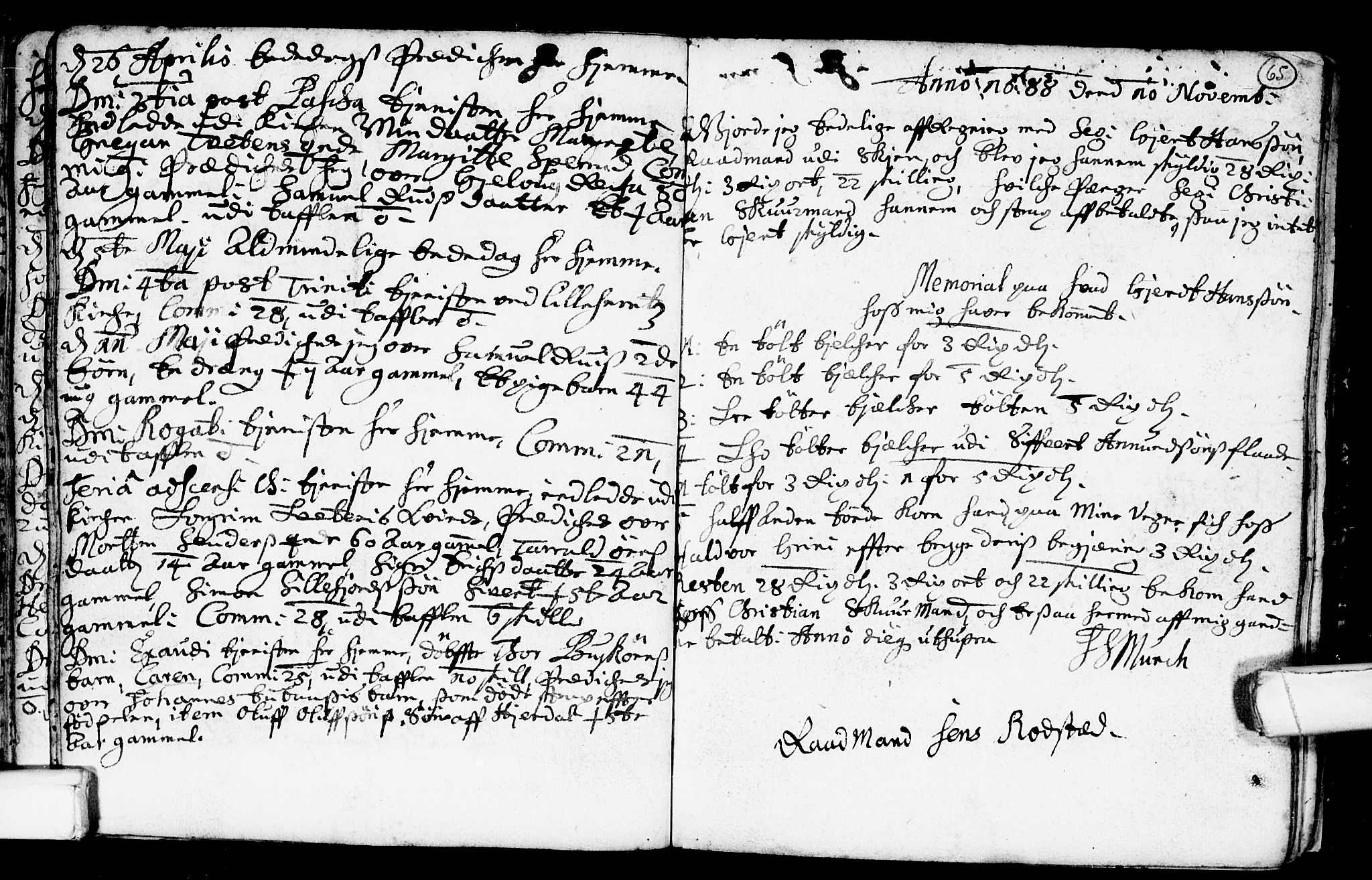 Heddal kirkebøker, SAKO/A-268/F/Fa/L0001: Parish register (official) no. I 1, 1648-1699, p. 65