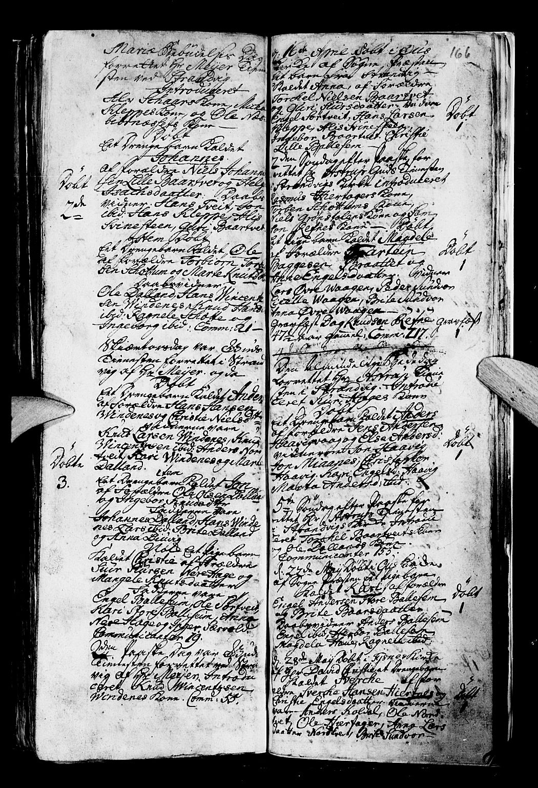 Os sokneprestembete, AV/SAB-A-99929: Parish register (official) no. A 5, 1669-1760, p. 166