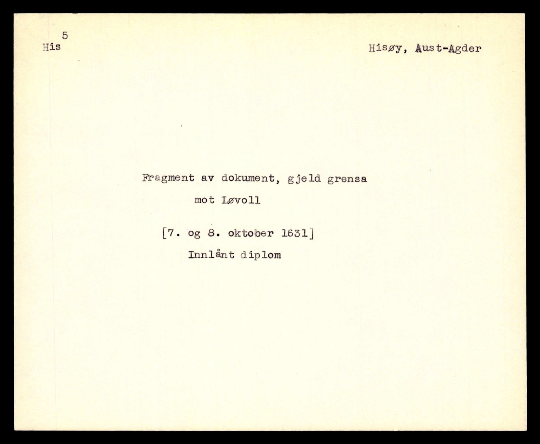 Riksarkivets diplomsamling, AV/RA-EA-5965/F35/F35e/L0023: Registreringssedler Aust-Agder 1, 1400-1700, p. 343