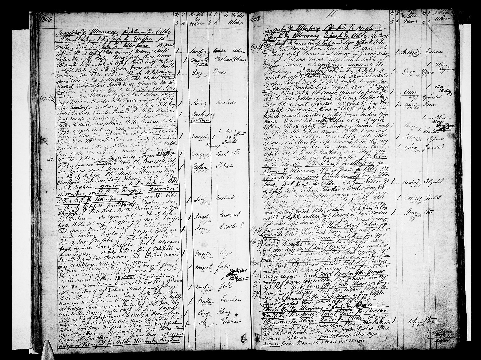 Ullensvang sokneprestembete, SAB/A-78701/H/Haa: Parish register (official) no. A 8, 1804-1835, p. 16