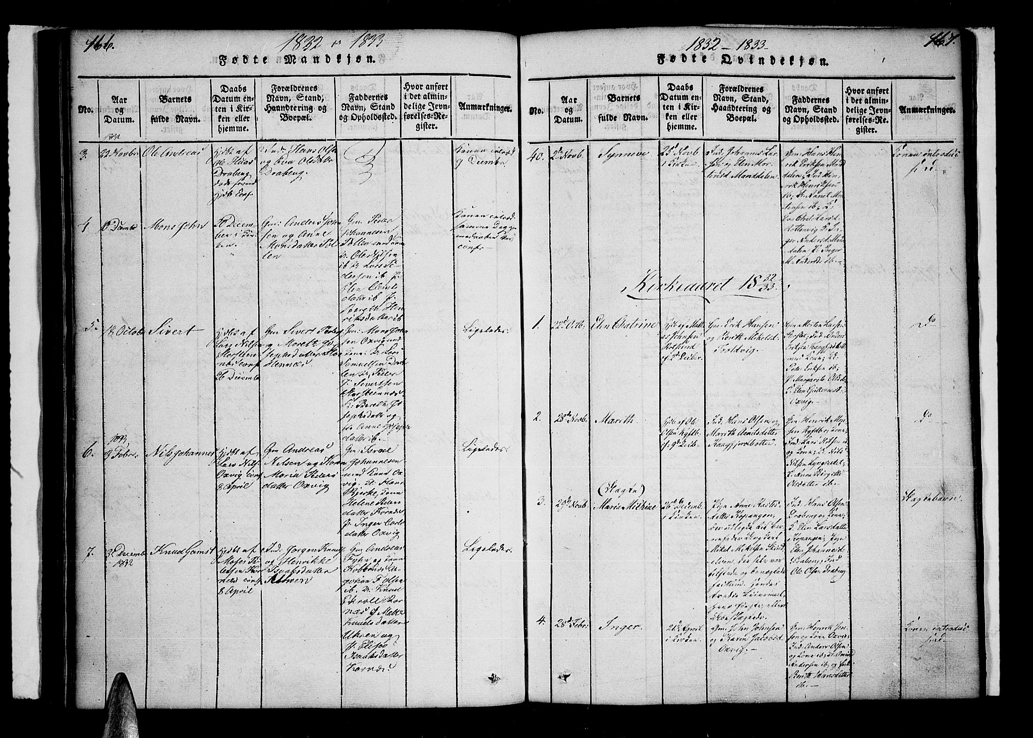 Lyngen sokneprestembete, SATØ/S-1289/H/He/Hea/L0003kirke: Parish register (official) no. 3, 1822-1838, p. 166-167