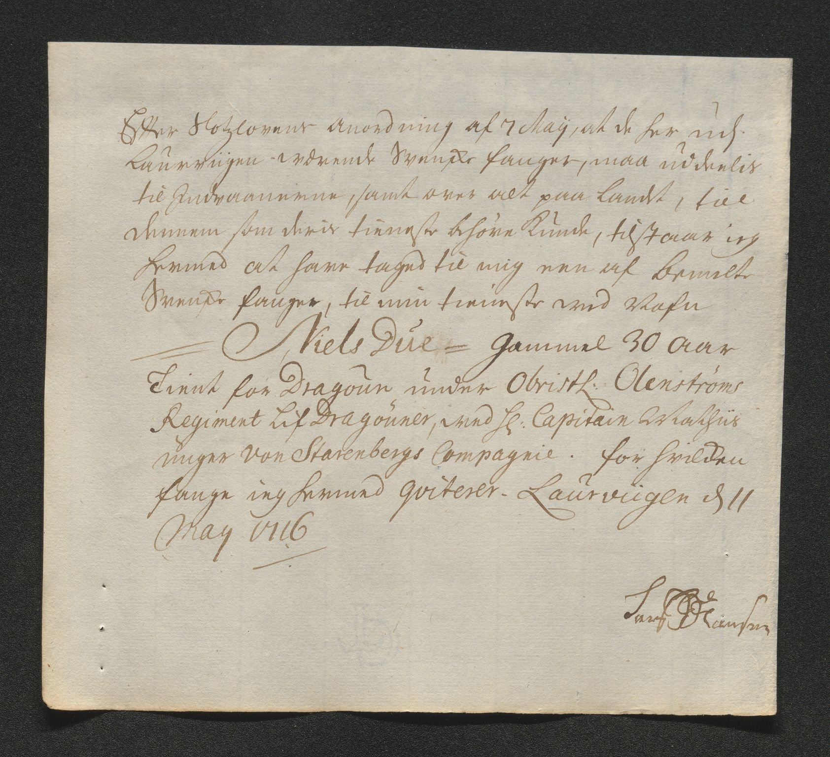 Larvik grevskap, AV/SAKO-A-1056/F/Ff/Ffb/L0018/0001: Brev / Spesielle saker, 1716-1748, p. 96