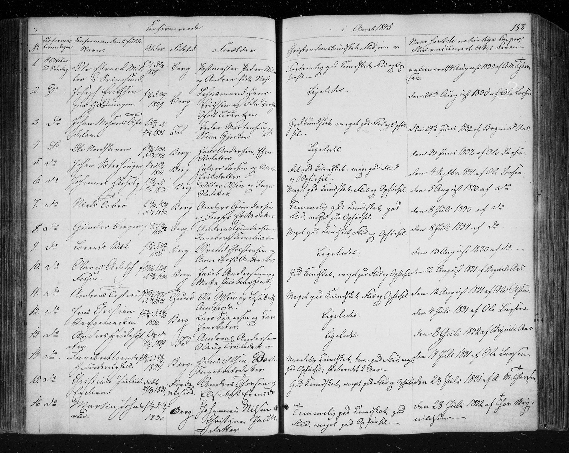 Berg prestekontor Kirkebøker, SAO/A-10902/F/Fa/L0004: Parish register (official) no. I 4, 1843-1860, p. 158