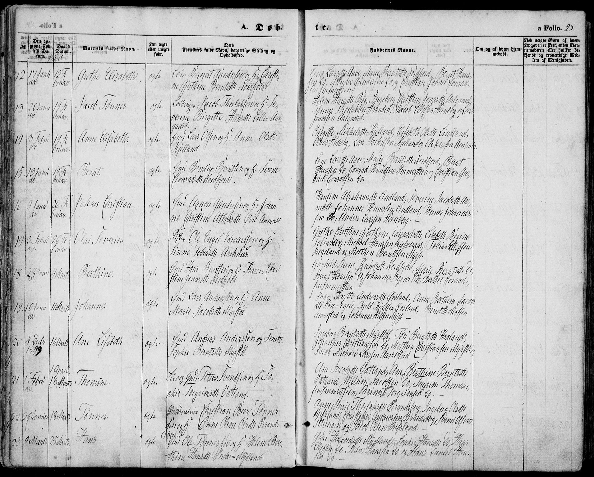 Sokndal sokneprestkontor, AV/SAST-A-101808: Parish register (official) no. A 9, 1857-1874, p. 25