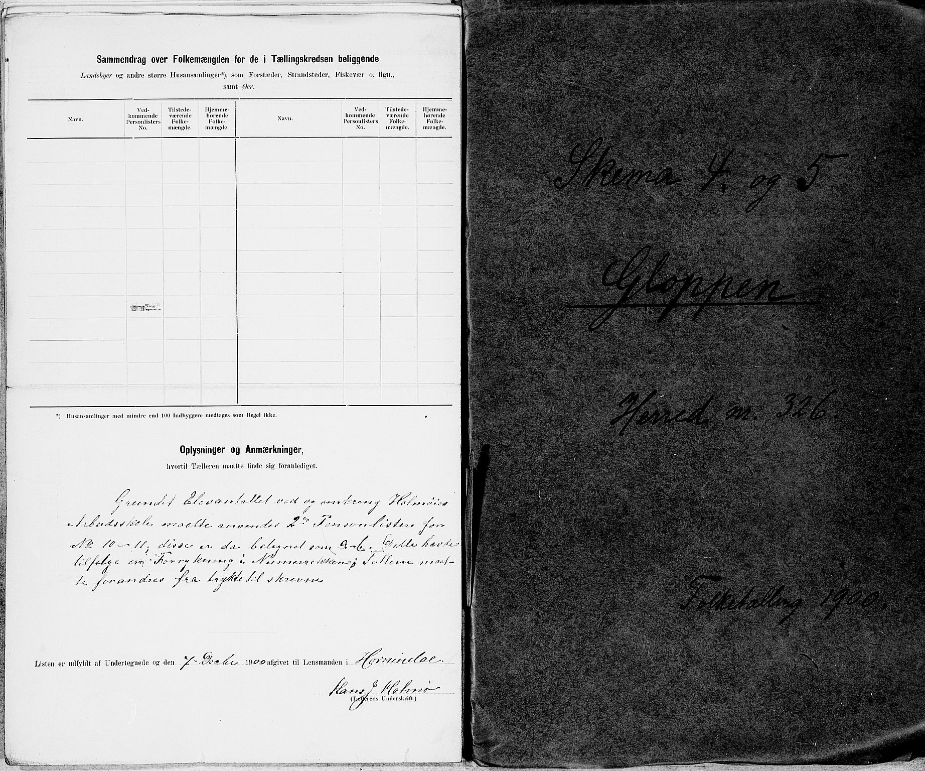 SAB, 1900 census for Hornindal, 1900, p. 23