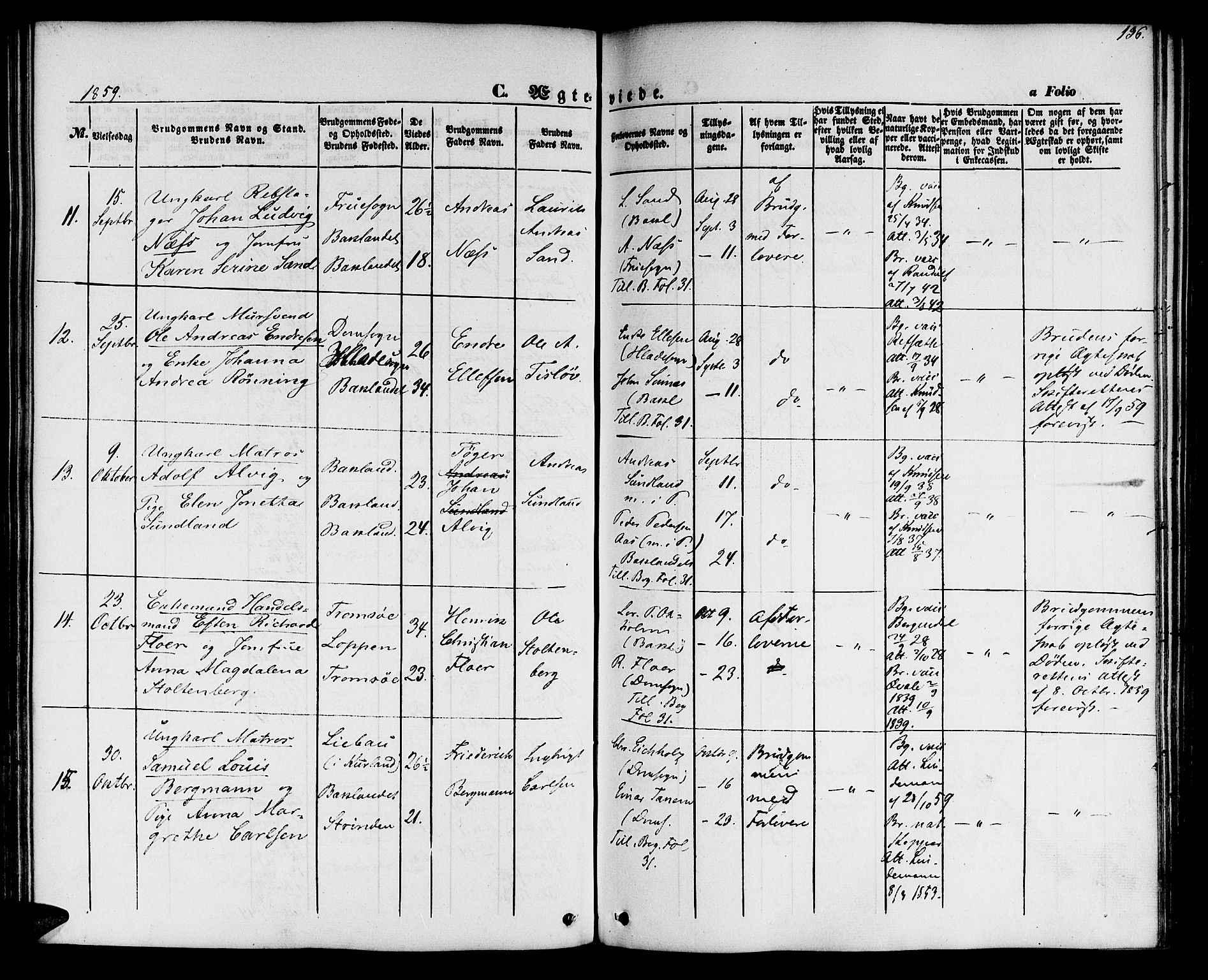 Ministerialprotokoller, klokkerbøker og fødselsregistre - Sør-Trøndelag, SAT/A-1456/604/L0184: Parish register (official) no. 604A05, 1851-1860, p. 136