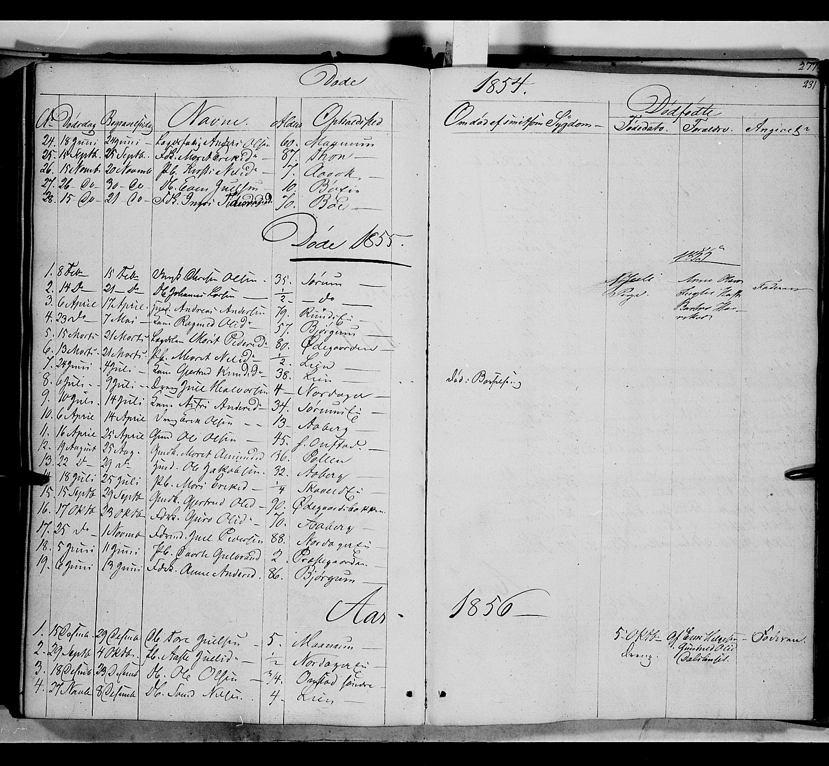 Nord-Aurdal prestekontor, SAH/PREST-132/H/Ha/Haa/L0004: Parish register (official) no. 4, 1842-1863, p. 231