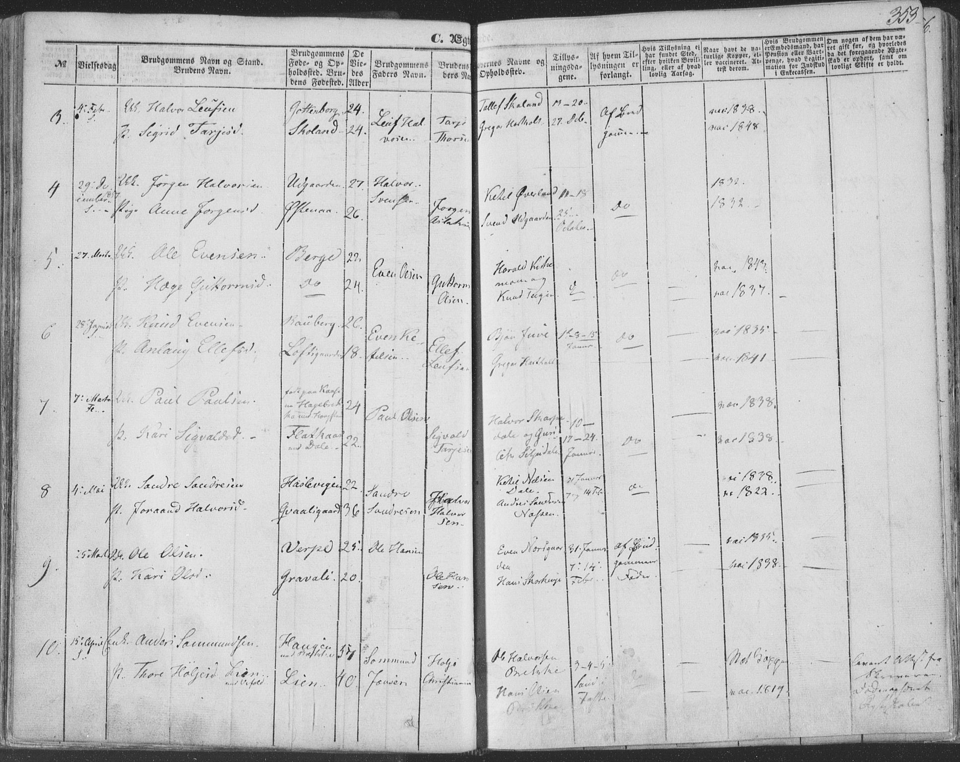 Seljord kirkebøker, SAKO/A-20/F/Fa/L012b: Parish register (official) no. I 12B, 1850-1865, p. 353