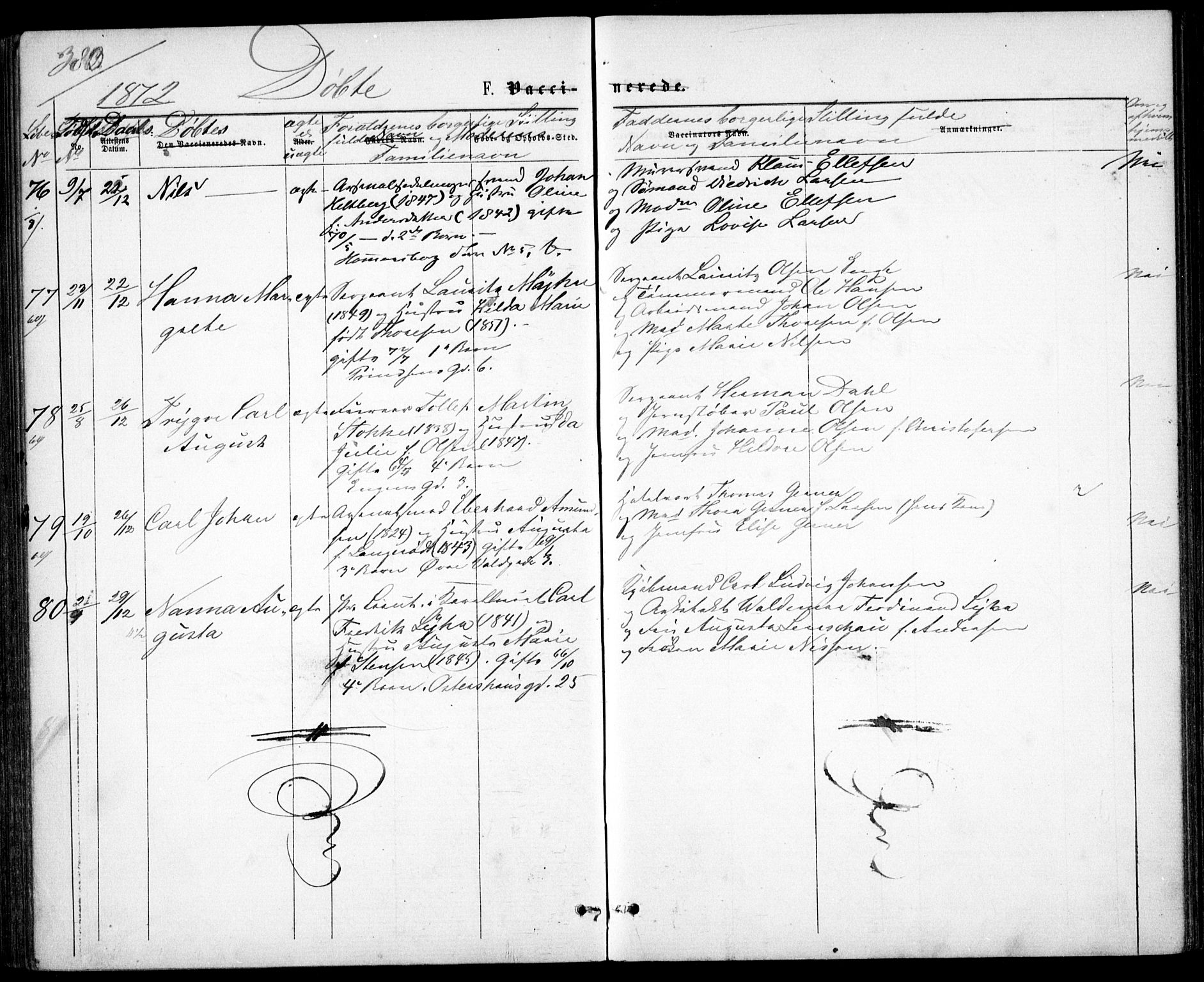 Garnisonsmenigheten Kirkebøker, SAO/A-10846/G/Ga/L0006: Parish register (copy) no. 6, 1860-1880, p. 383