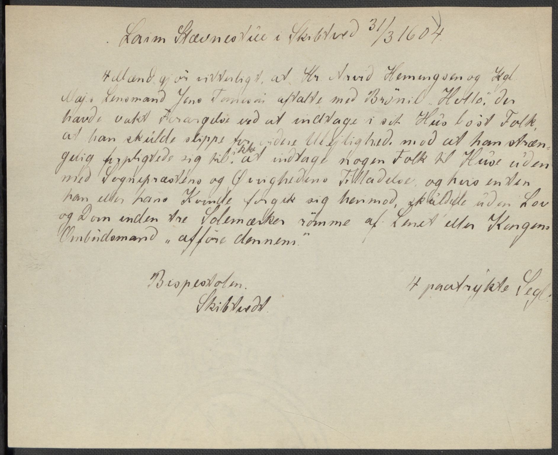 Riksarkivets diplomsamling, AV/RA-EA-5965/F15/L0002: Prestearkiv - Østfold, 1572-1683, p. 4